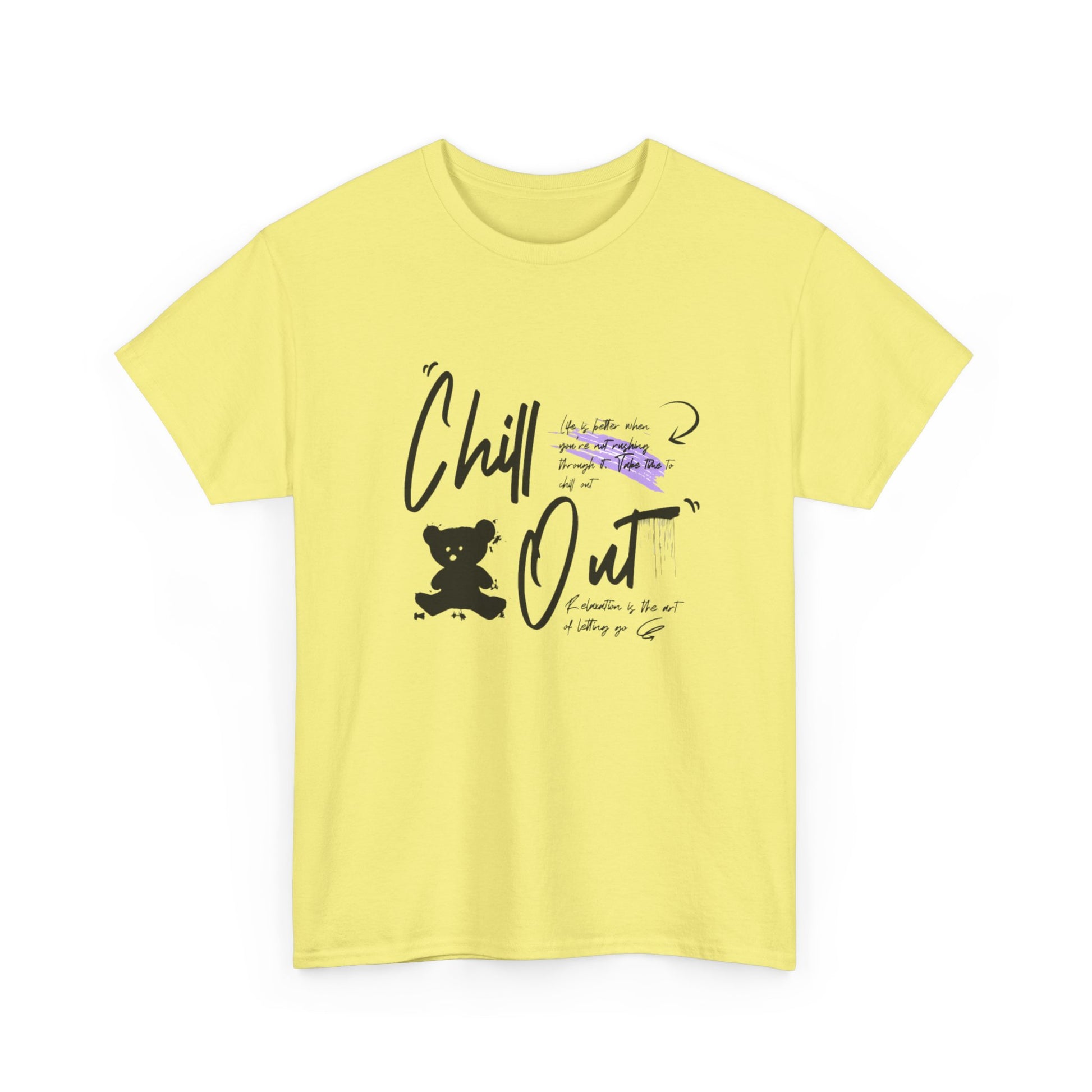 Chill Out Unisex Heavy Cotton Tee | Relaxed Graphic T-Shirt - ArtShirt Couture