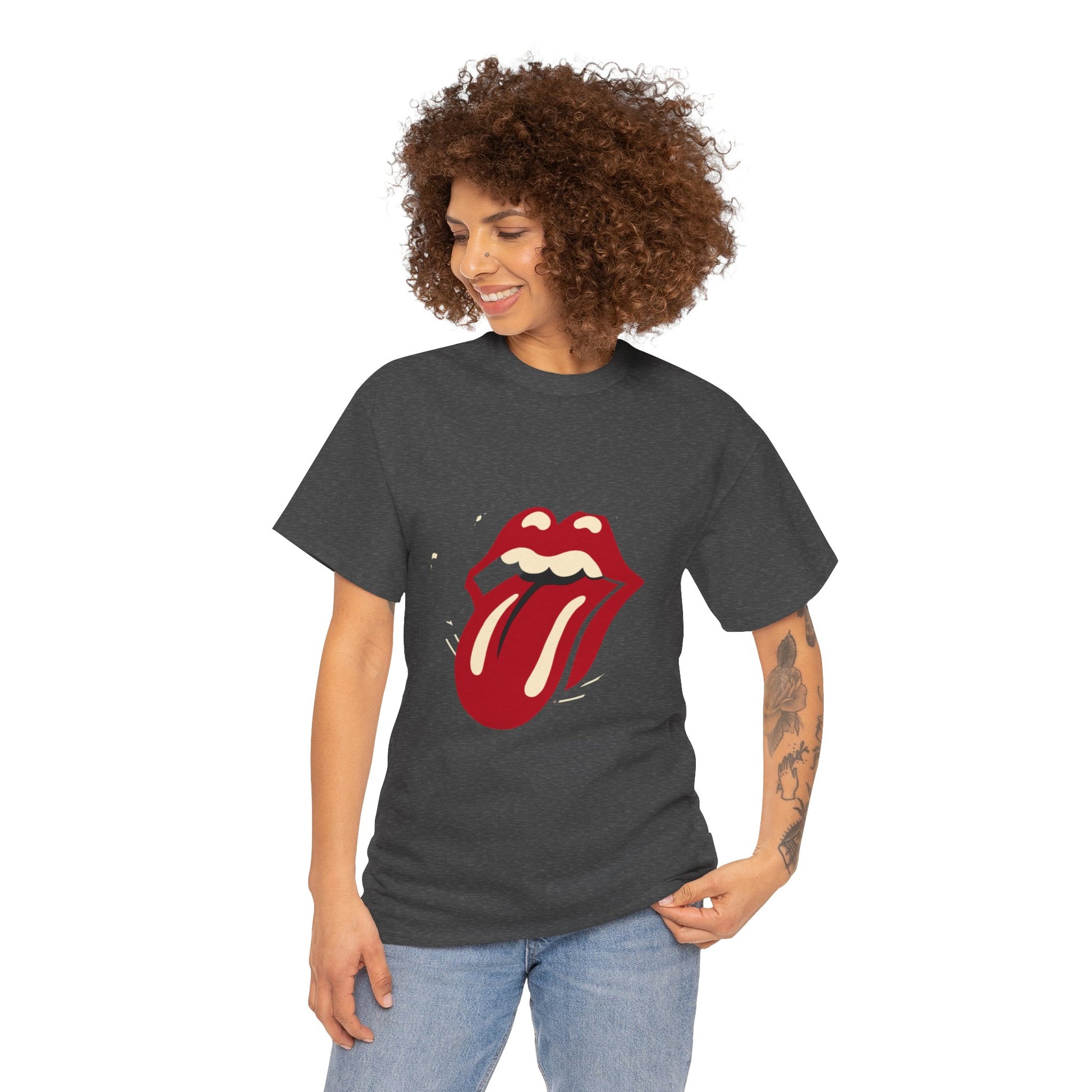 The Stone Tongue Unisex Heavy Cotton Tee | Edgy Graphic T-Shirt for Rock Music Fans - ArtShirt Couture