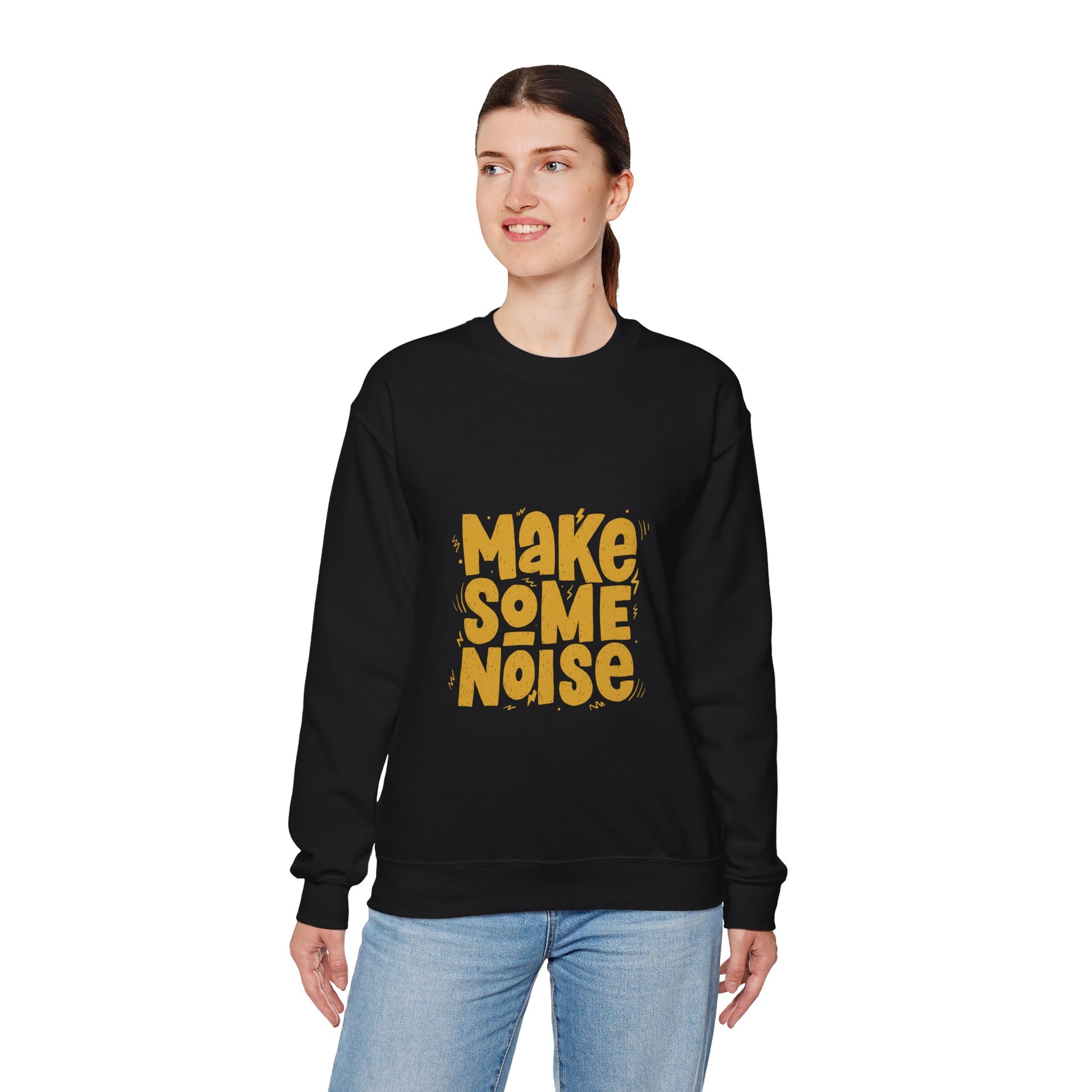 Make some noise Unisex Heavy Blend™ Crewneck Sweatshirt - ArtShirt Couture