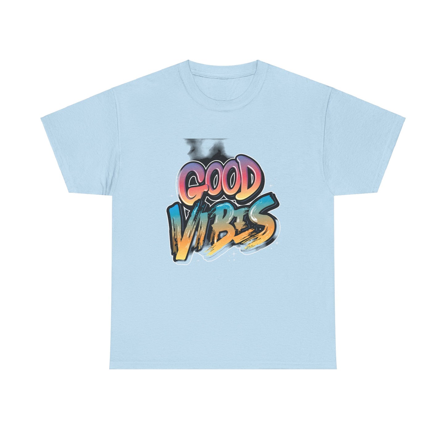 Good Vibes Unisex Heavy Cotton Tee | Positive Graphic T-Shirt - Artshirtcouture