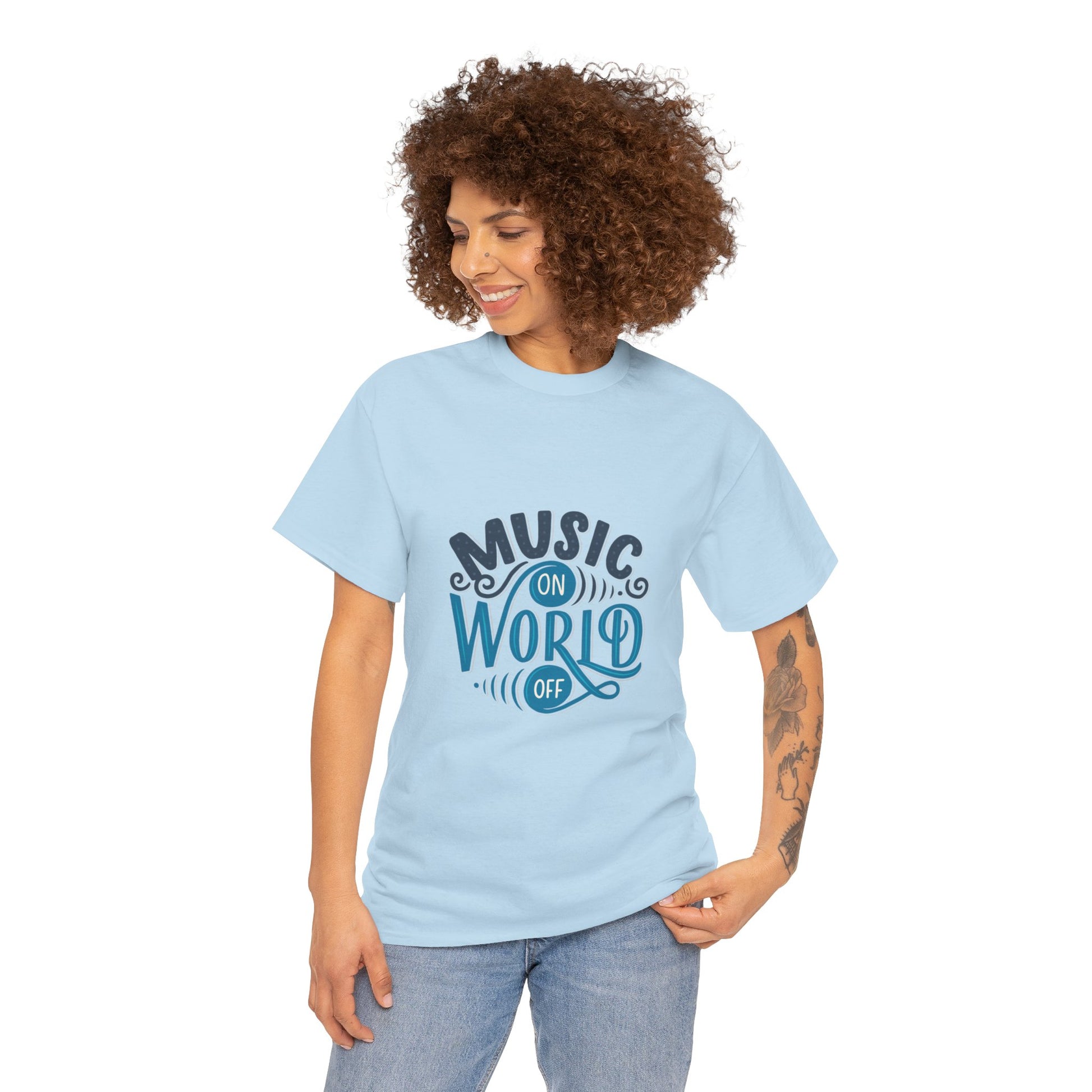 Music World Unisex Heavy Graphic Cotton Tee - ArtShirt Couture