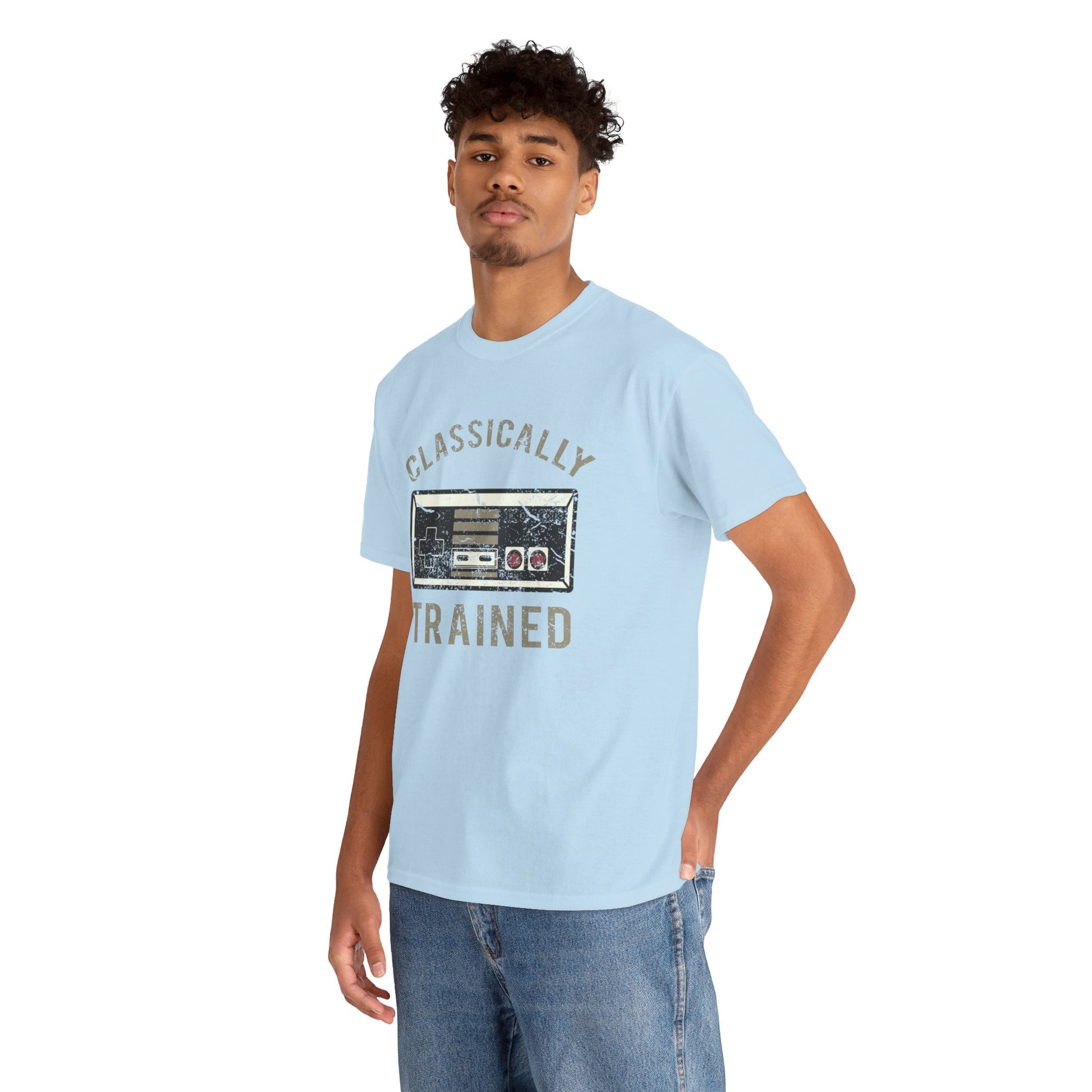 The Classically Trained and Distressed Unisex Heavy Cotton Tee | Vintage-Inspired Graphic T-Shirt for Art Lovers - ArtShirt Couture