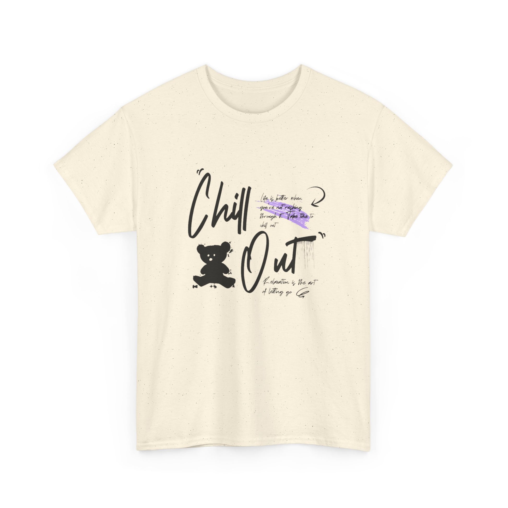 Chill Out Unisex Heavy Cotton Tee | Relaxed Graphic T-Shirt - ArtShirt Couture