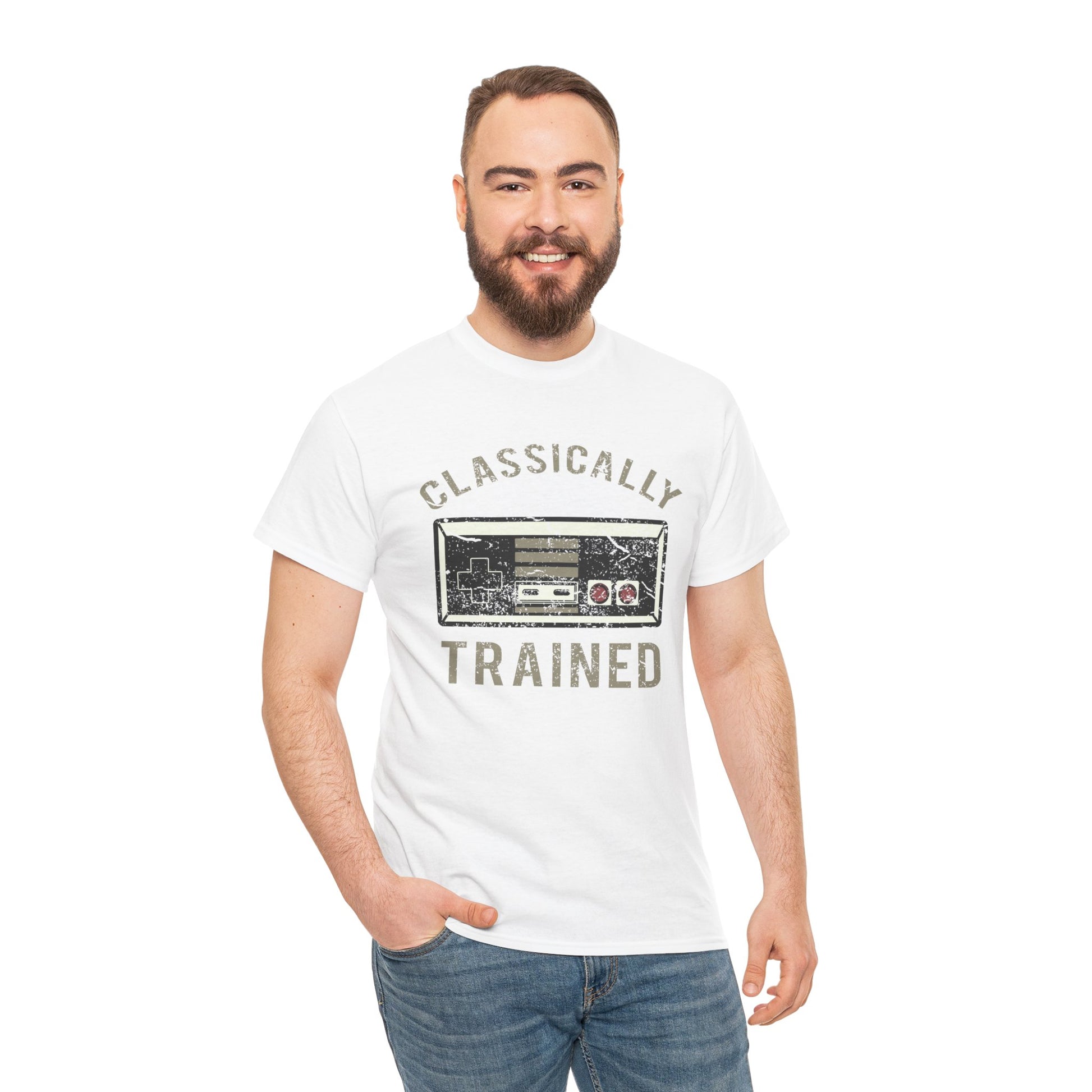 The Classically Trained and Distressed Unisex Heavy Cotton Tee | Vintage-Inspired Graphic T-Shirt for Art Lovers - ArtShirt Couture
