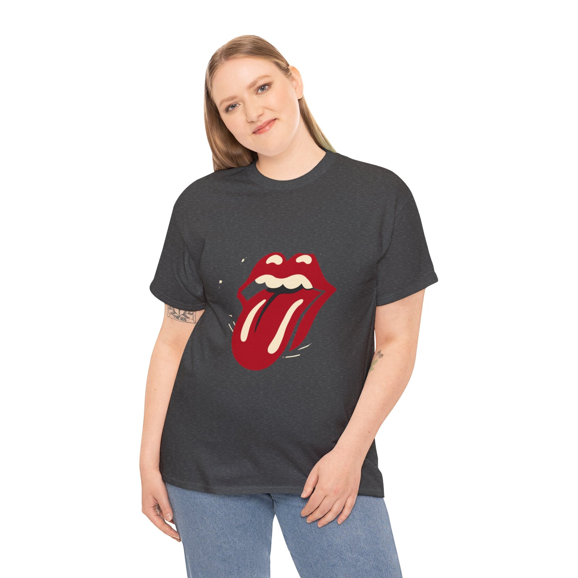 The Stone Tongue Unisex Heavy Cotton Tee | Edgy Graphic T-Shirt for Rock Music Fans - ArtShirt Couture
