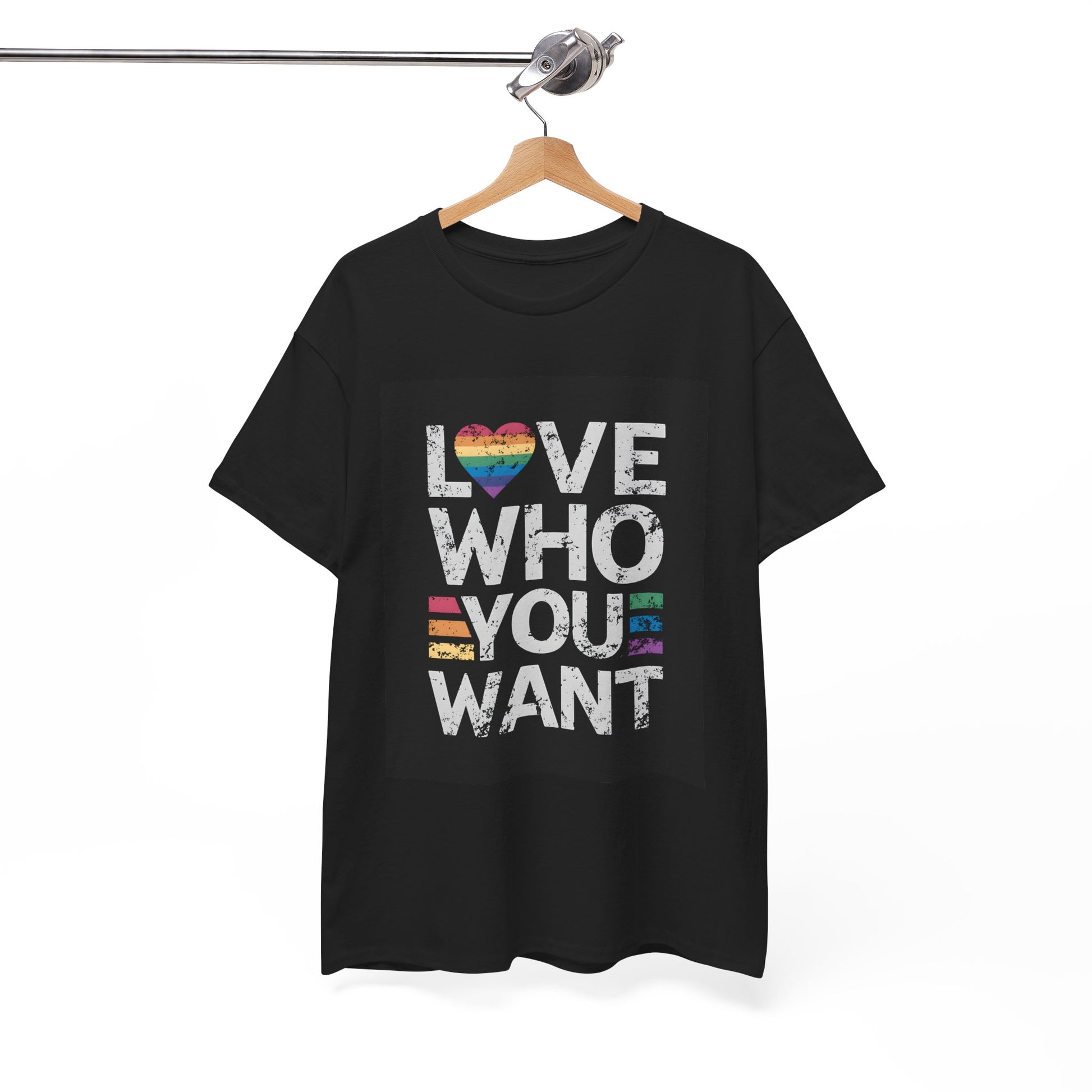 Love Who You Want Unisex Heavy Cotton Tee | Inspirational Graphic T-Shirt - Artshirtcouture