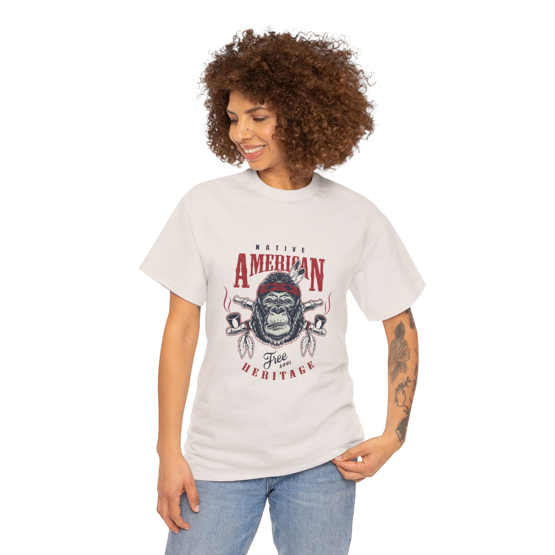 Native American graphic Unisex Heavy Cotton Tee - ArtShirt Couture