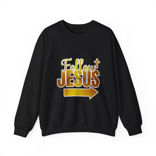 Follow Jesus Unisex Heavy Blend™ Sweatshirt | Inspirational Graphic Sweatshirt - ArtShirt Couture