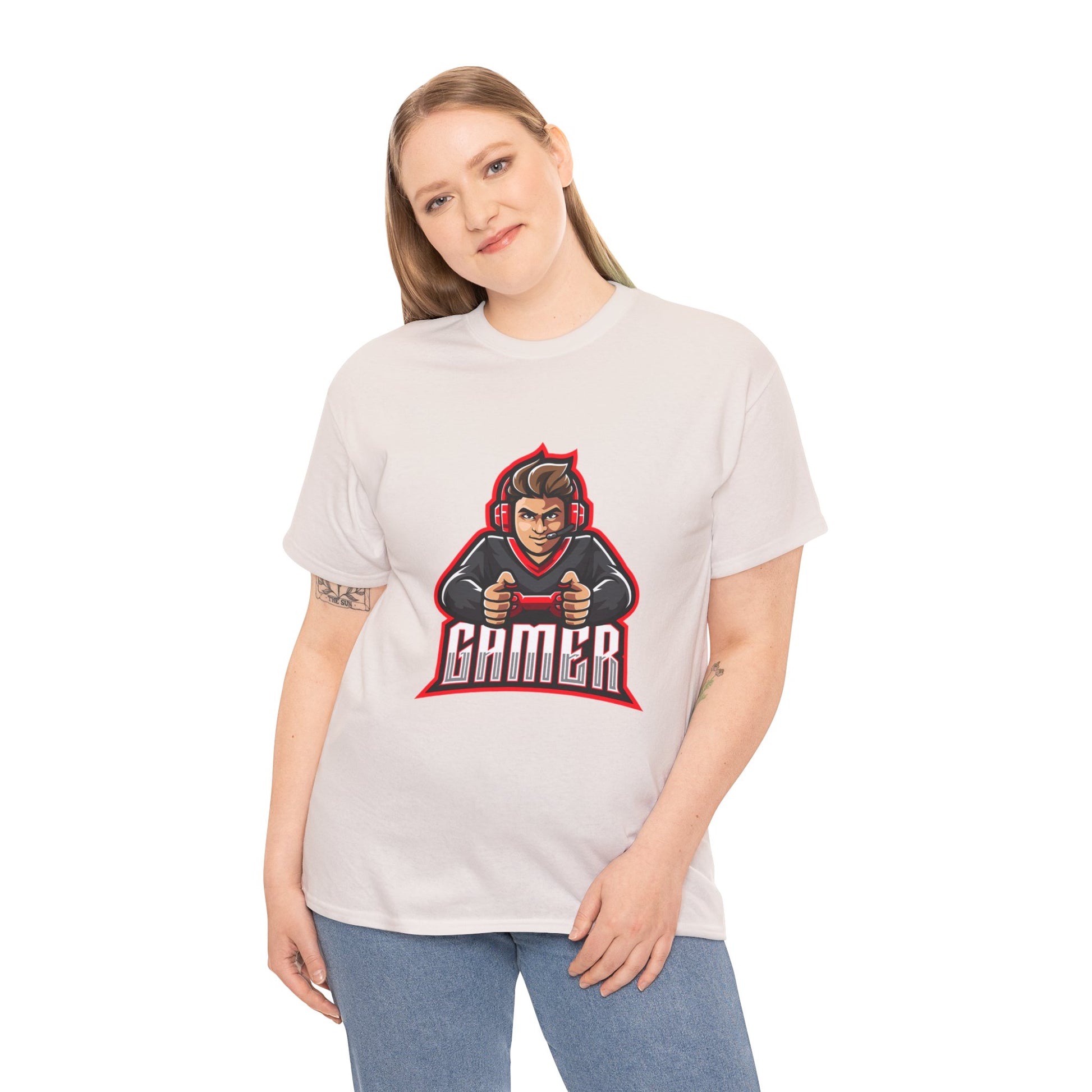 The Gamer Unisex Heavy Cotton Tee | Stylish Graphic T-Shirt for Gaming Enthusiasts - ArtShirt Couture