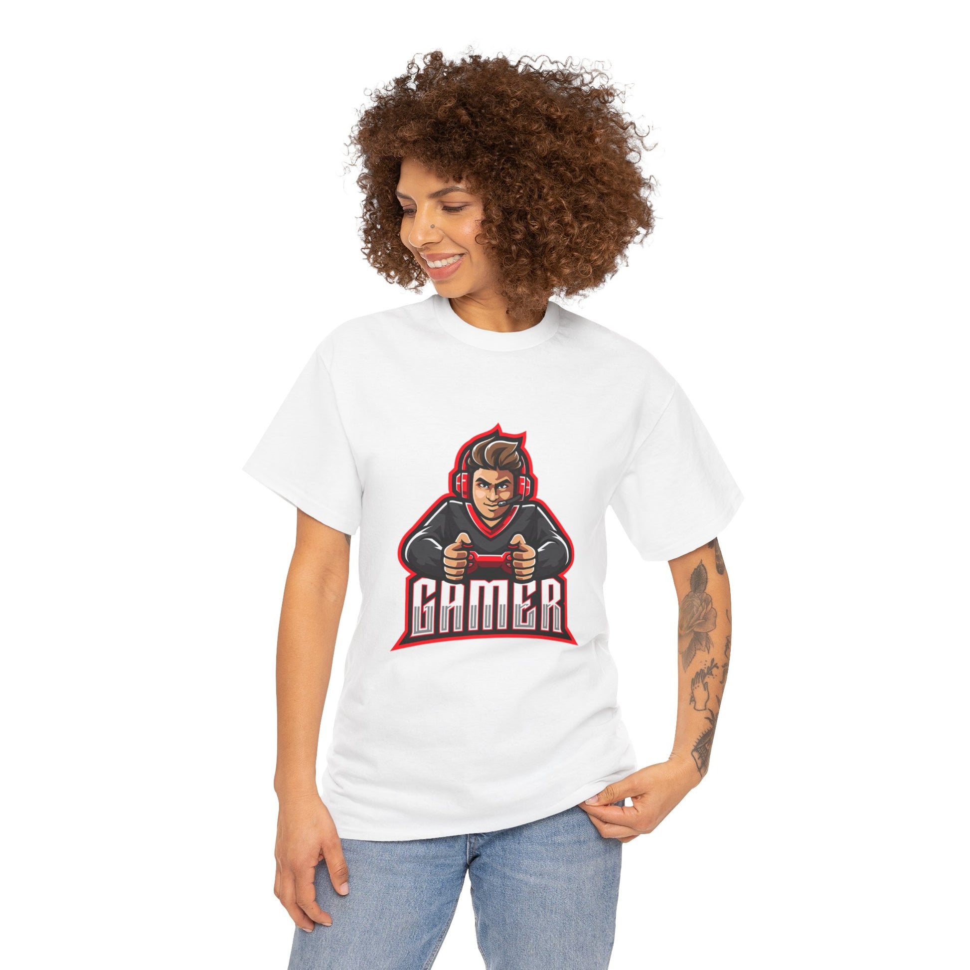 The Gamer Unisex Heavy Cotton Tee | Stylish Graphic T-Shirt for Gaming Enthusiasts - ArtShirt Couture