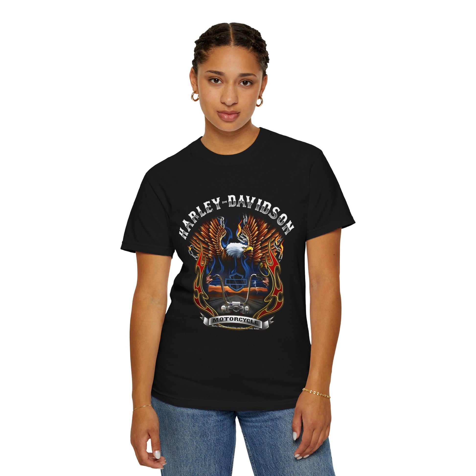 Vintage Motorcycle Design Unisex Garment-Dyed T-Shirt for motorcycle enthusiasts