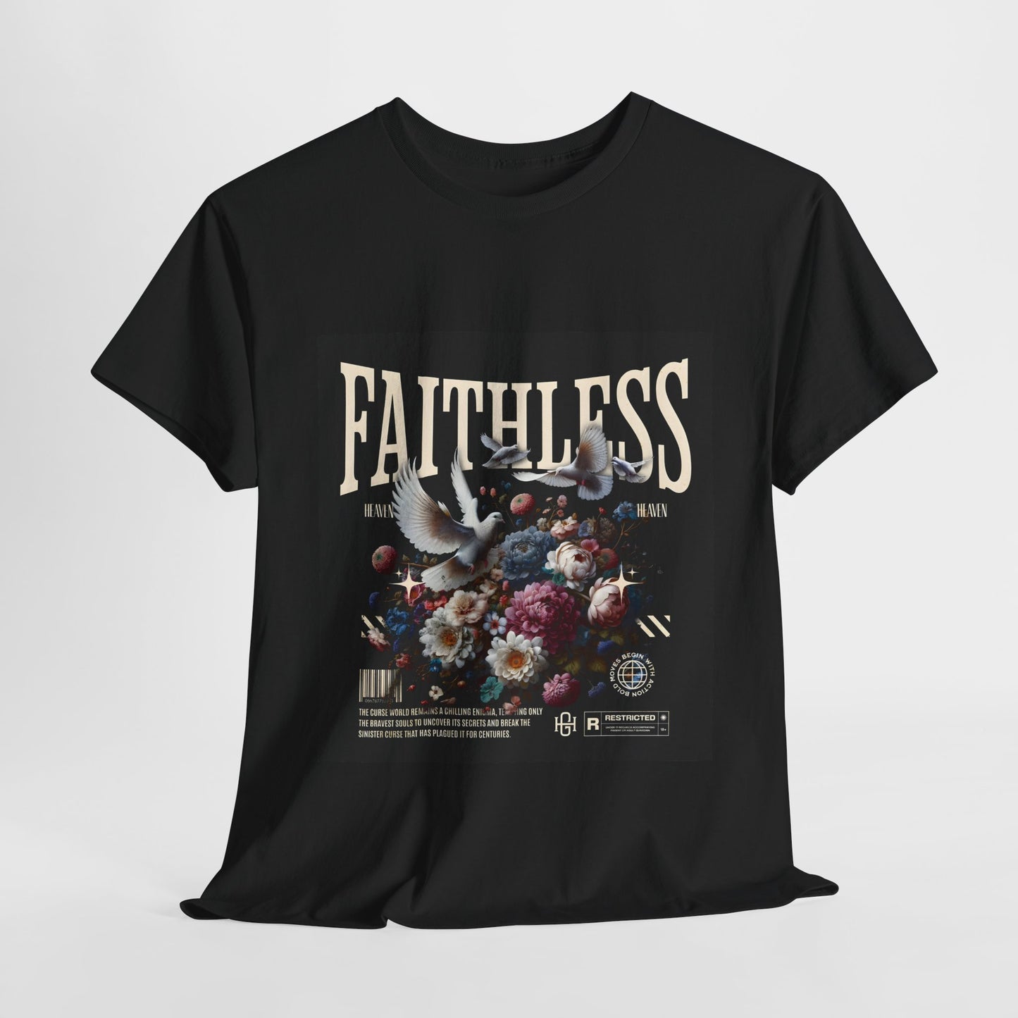 Faithless Unisex Heavy Cotton Tee | Edgy Graphic T-Shirt - Artshirtcouture