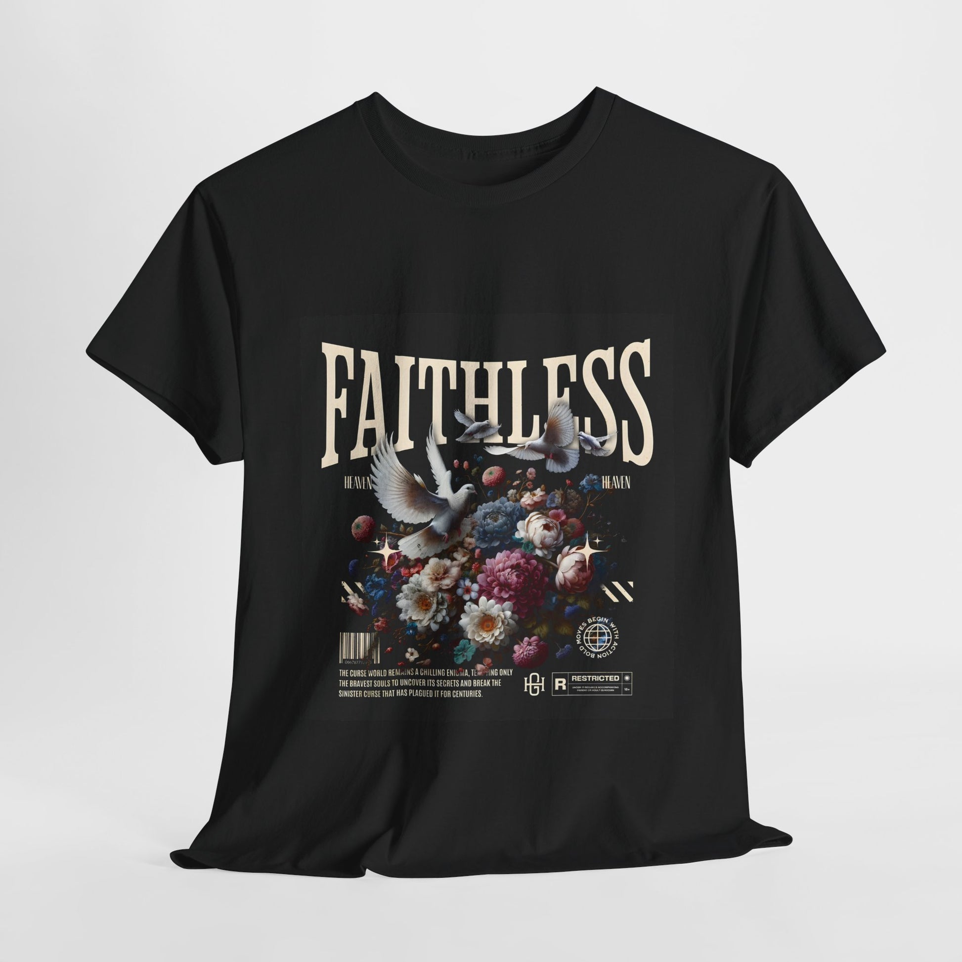 Faithless Unisex Heavy Cotton Tee | Edgy Graphic T-Shirt - Artshirtcouture