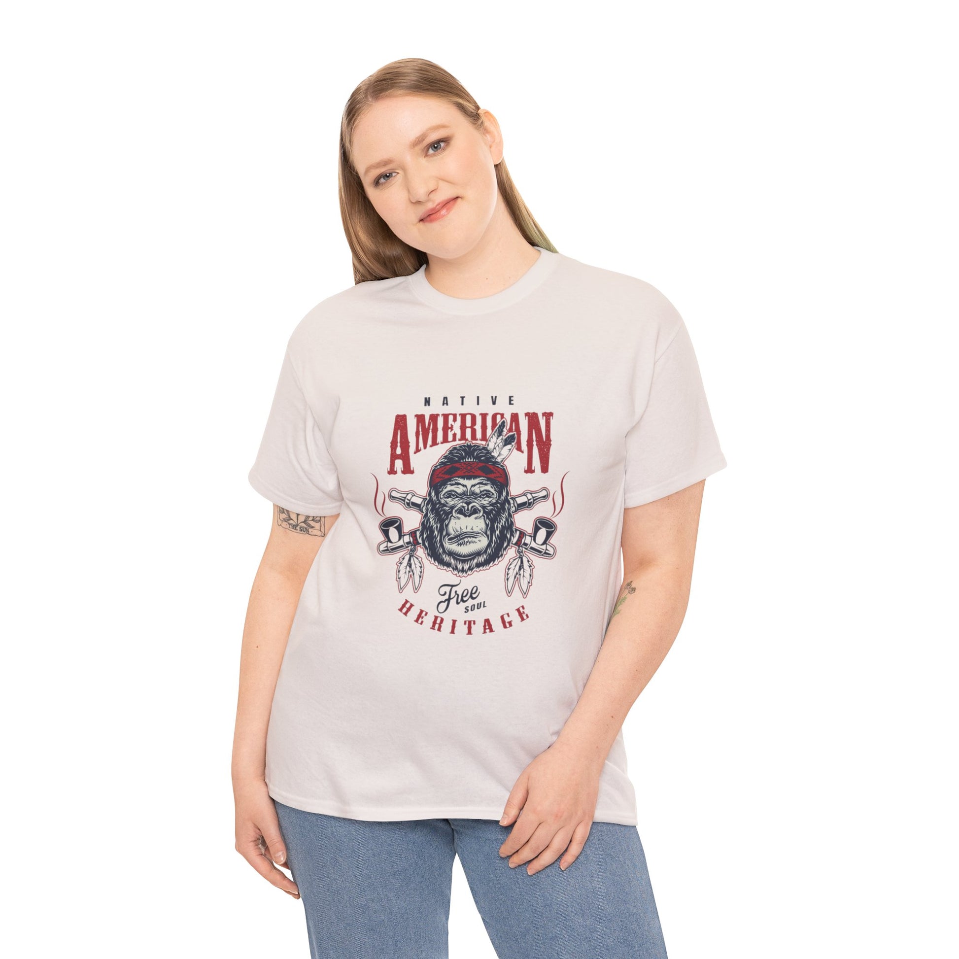 Native American graphic Unisex Heavy Cotton Tee - ArtShirt Couture