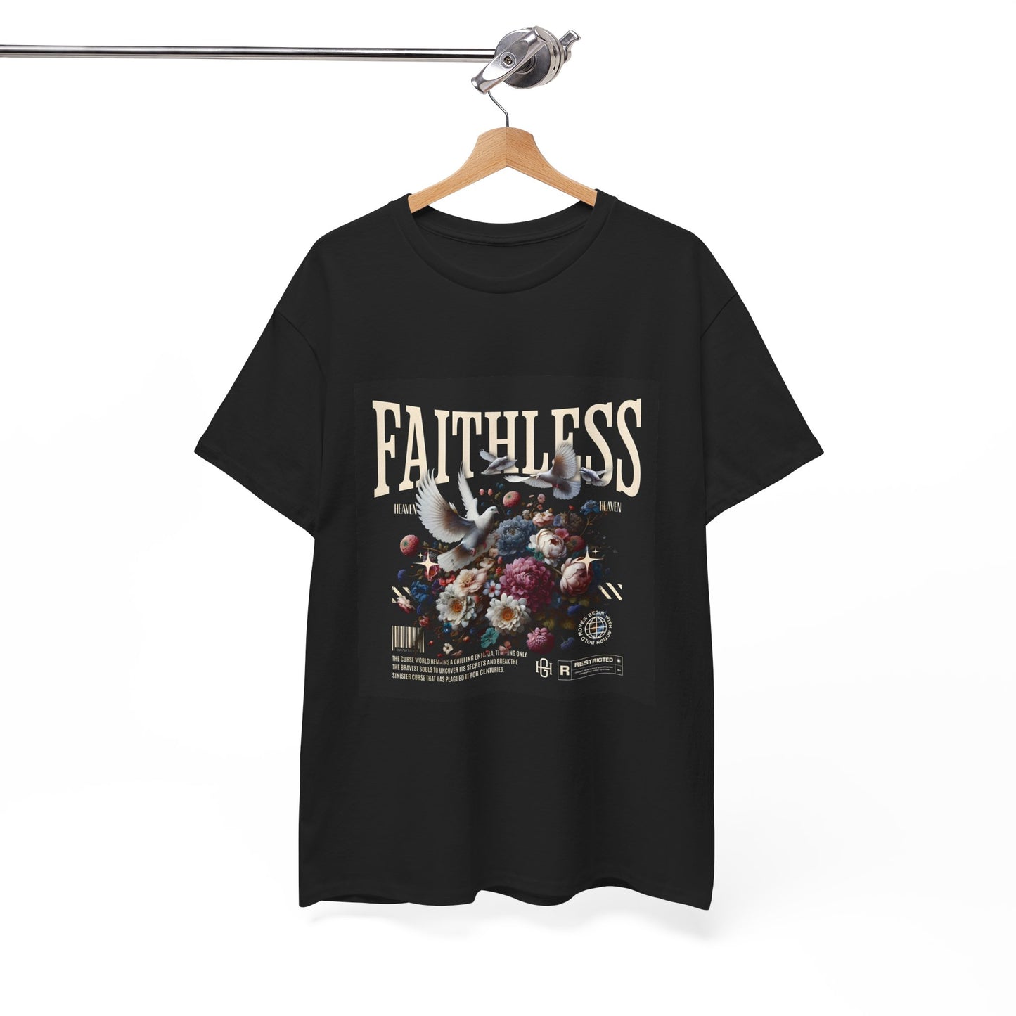 Faithless Unisex Heavy Cotton Tee | Edgy Graphic T-Shirt - Artshirtcouture