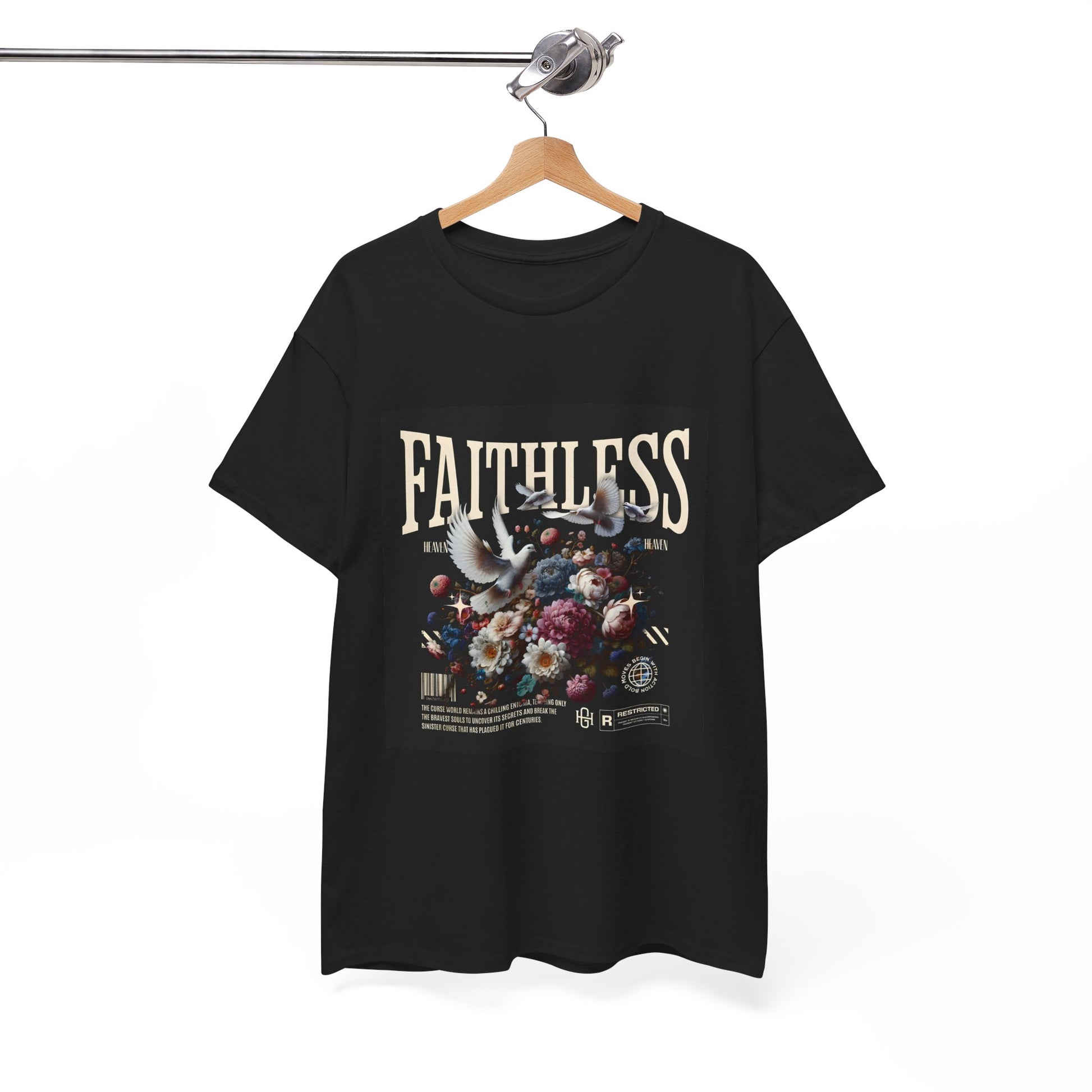 Faithless Unisex Heavy Cotton Tee | Edgy Graphic T-Shirt - Artshirtcouture