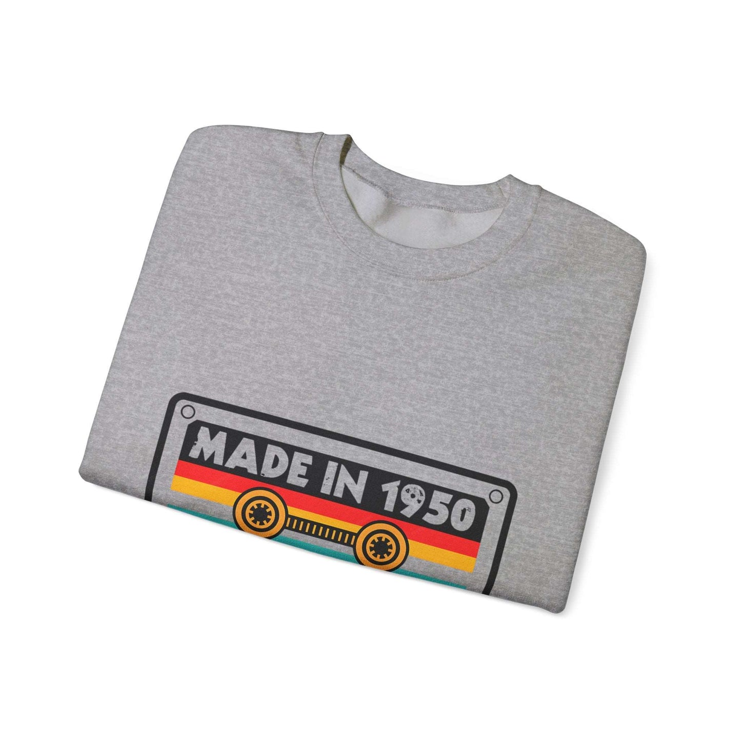 Vintage 1950s Old Tape Cassette Unisex Heavy Blend™ Crewneck Sweatshirt | Retro Graphic Sweatshirt - ArtShirt Couture