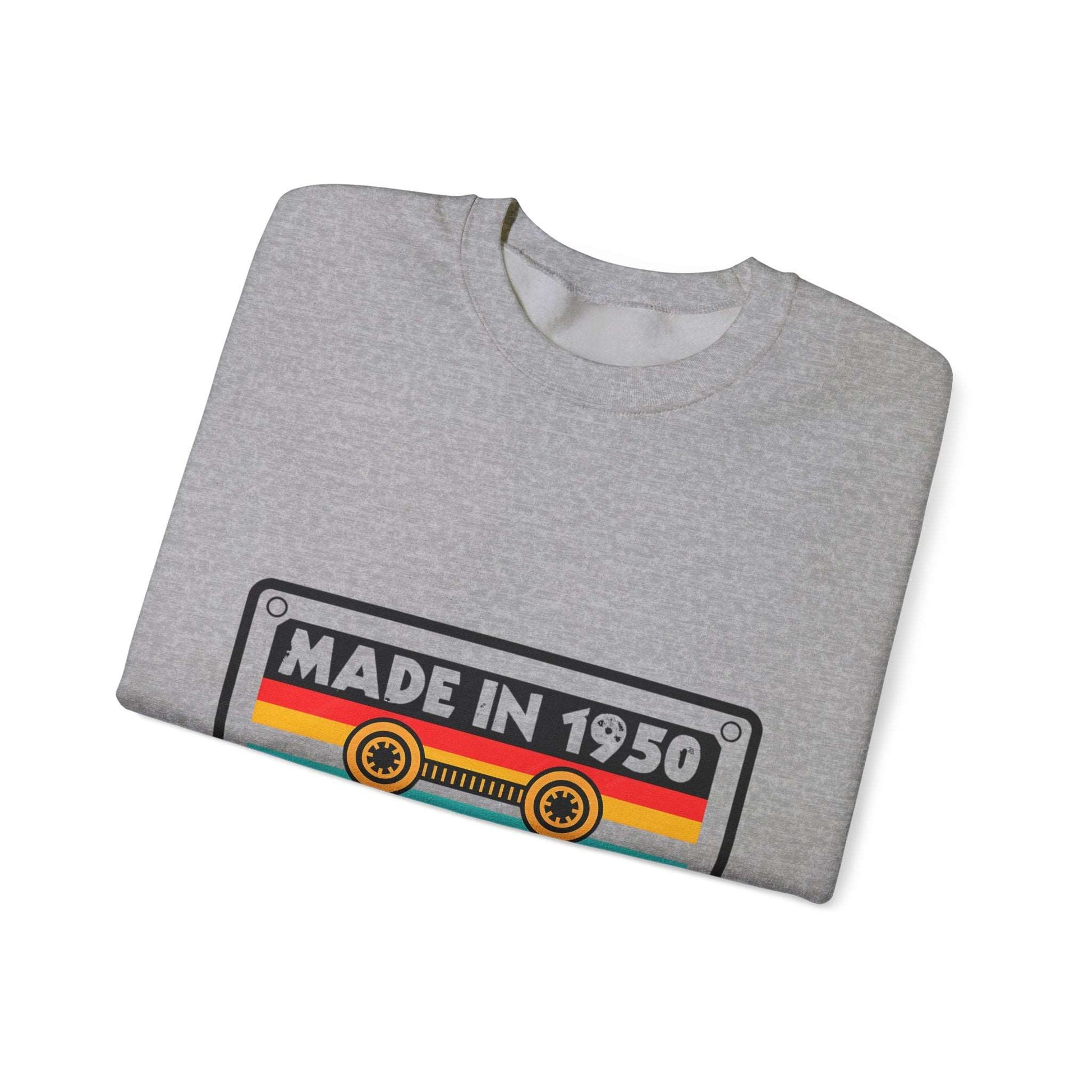 Vintage 1950s Old Tape Cassette Unisex Heavy Blend™ Crewneck Sweatshirt | Retro Graphic Sweatshirt - ArtShirt Couture