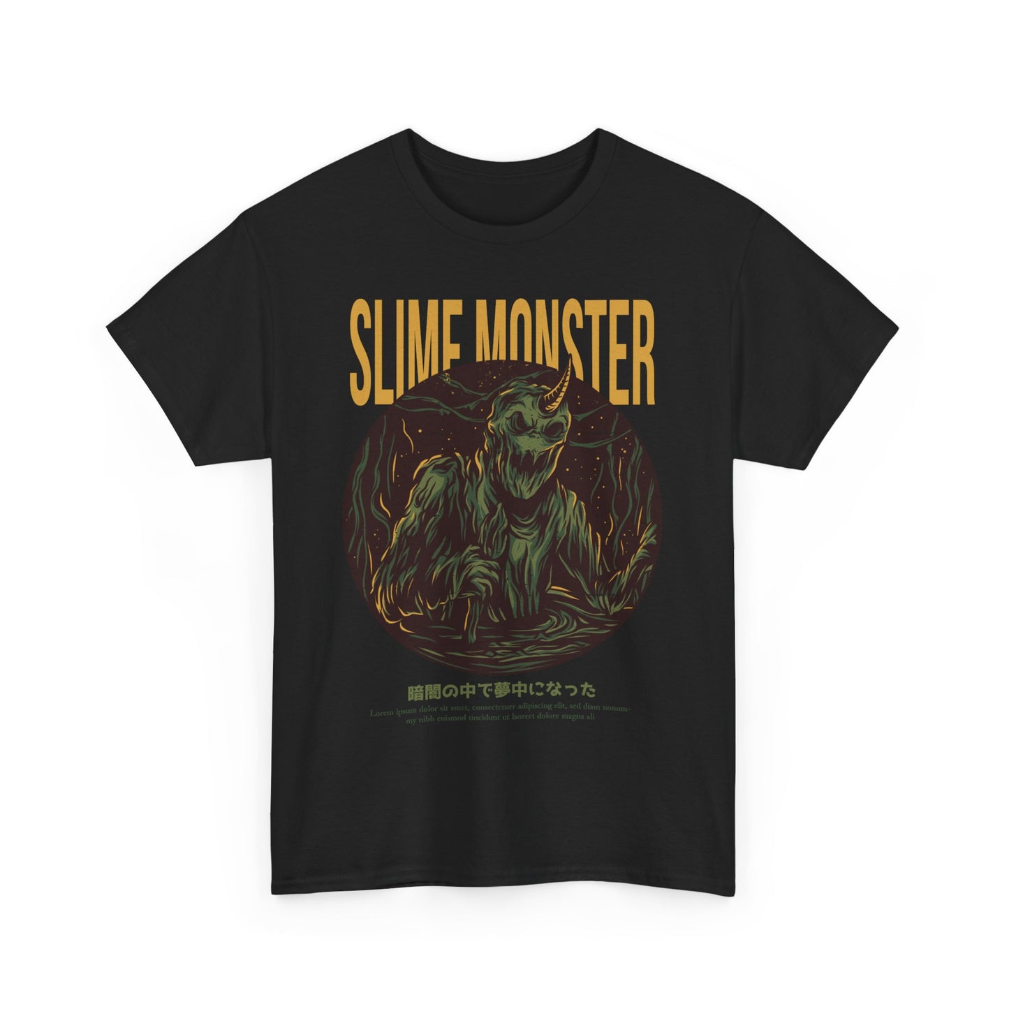 Slime Monster Unisex Heavy Cotton Tee | Fun Graphic T-Shirt for Kids and Monster Lovers - ArtShirt Couture