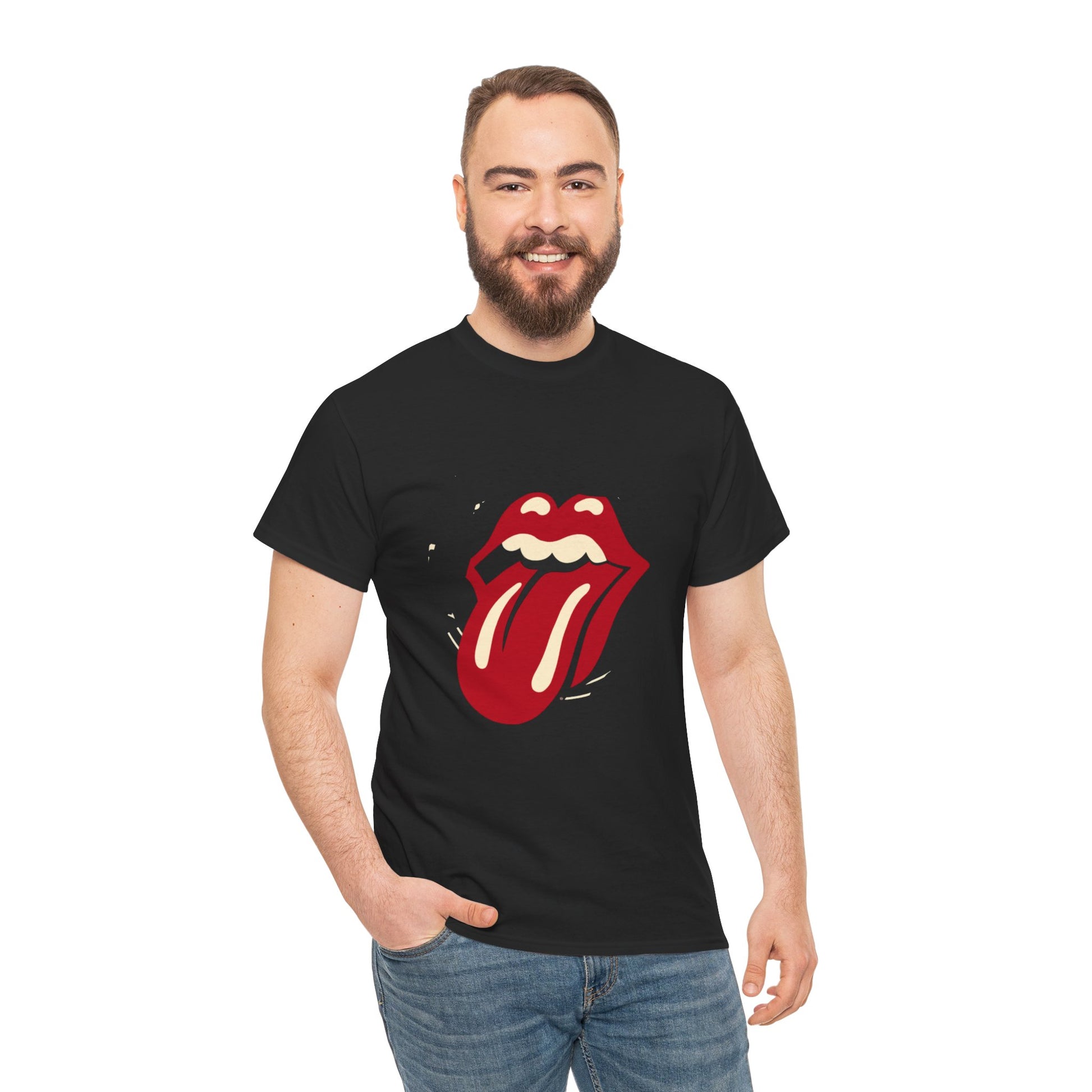The Stone Tongue Unisex Heavy Cotton Tee | Edgy Graphic T-Shirt for Rock Music Fans - ArtShirt Couture