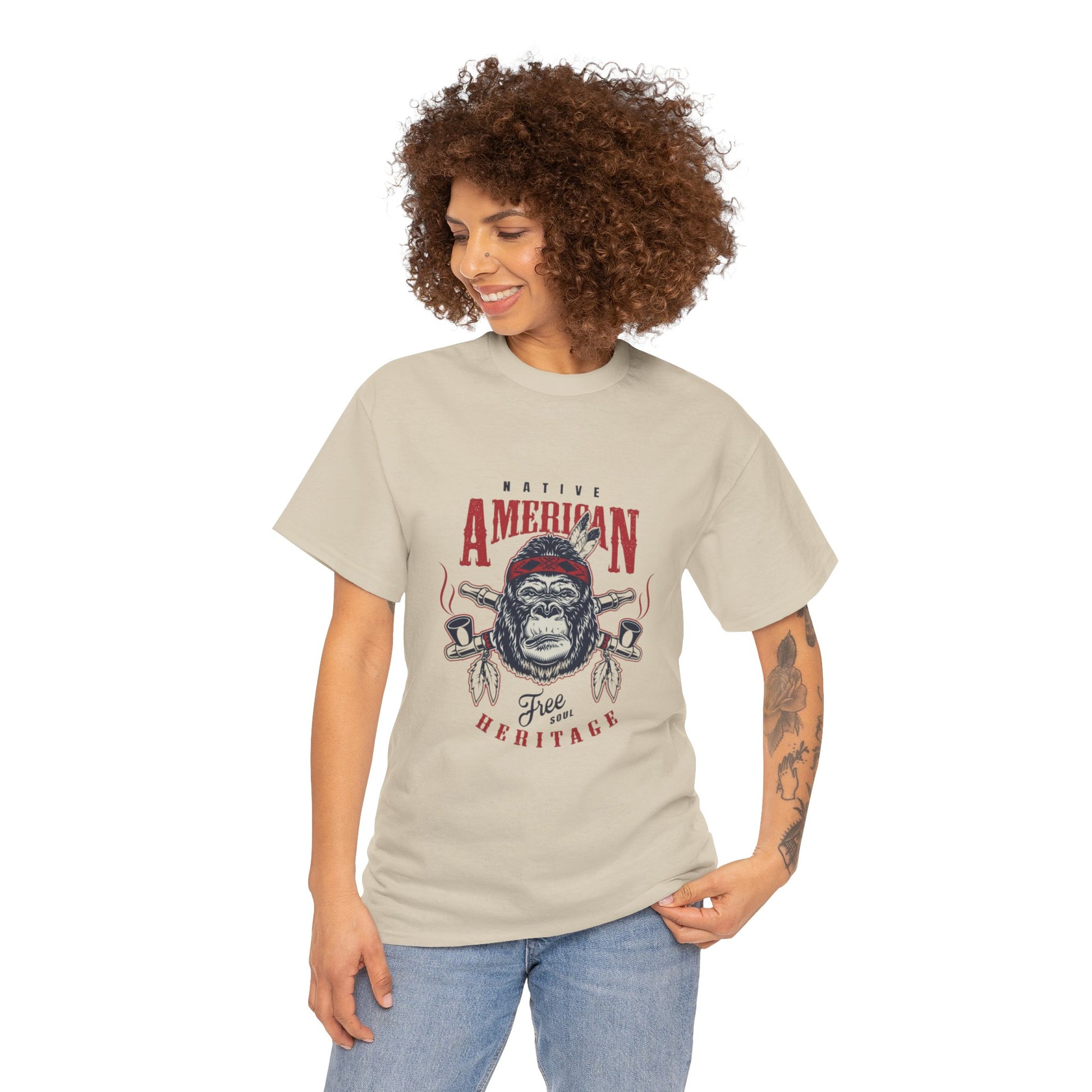 Native American graphic Unisex Heavy Cotton Tee - ArtShirt Couture