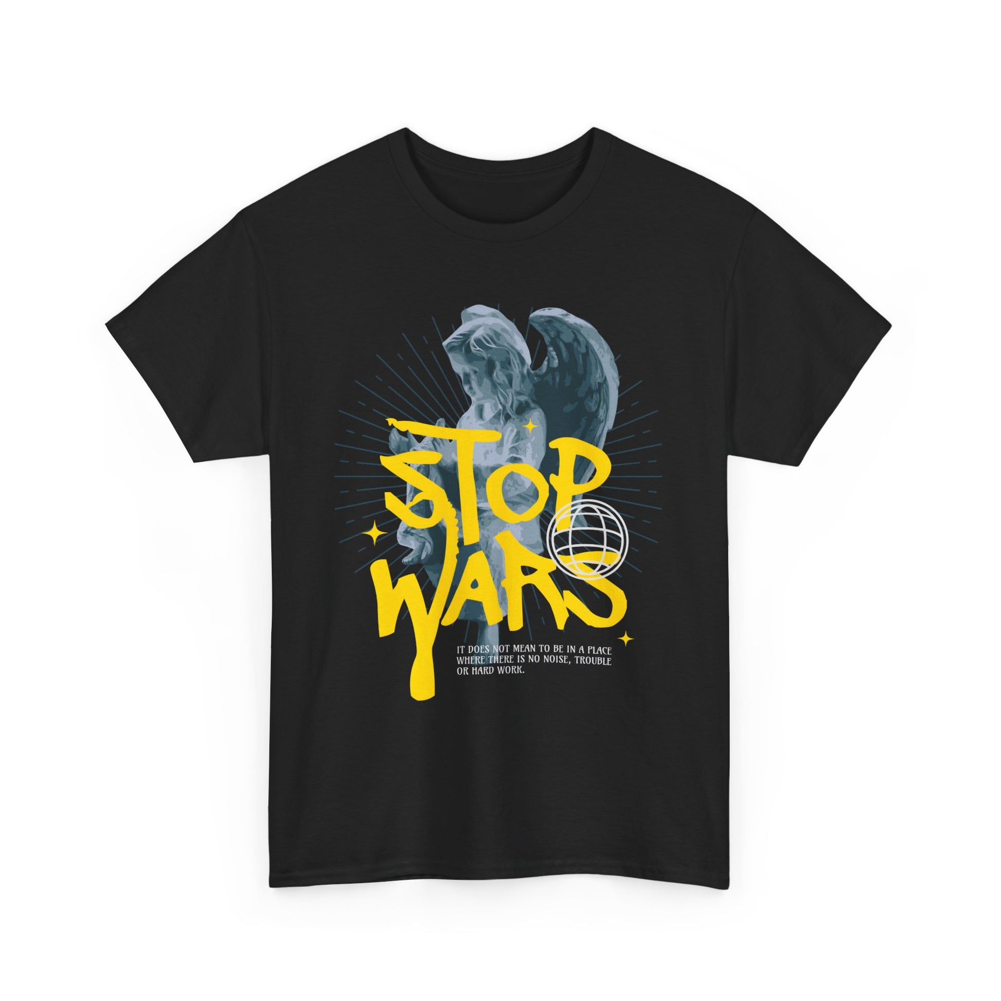 Stop Wars Unisex Heavy Cotton Tee | Fun Graphic T-Shirt for Peace Advocates - ArtShirt Couture
