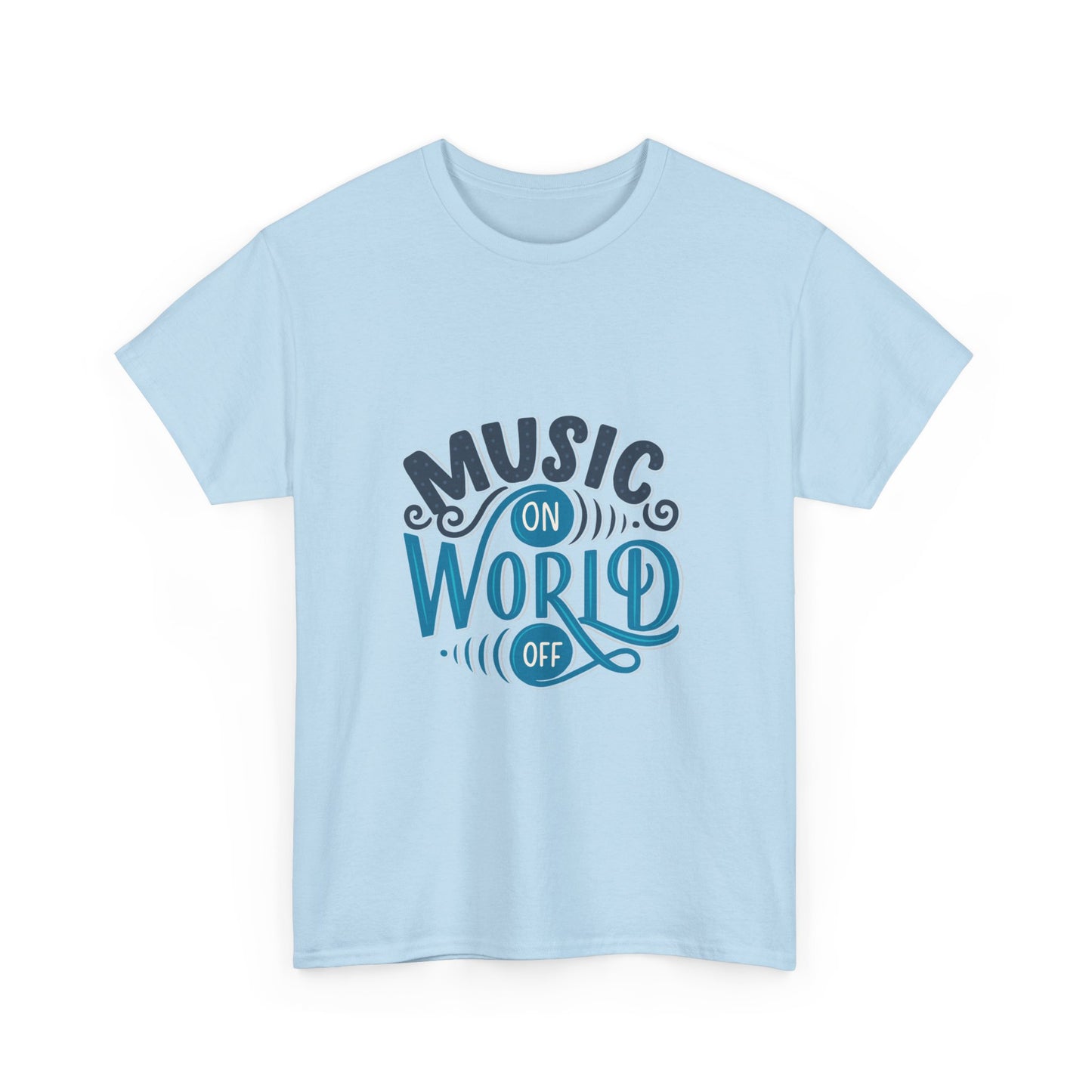Music World Unisex Heavy Cotton Tee | Vibrant Graphic T-Shirt for Music Enthusiasts - ArtShirt Couture