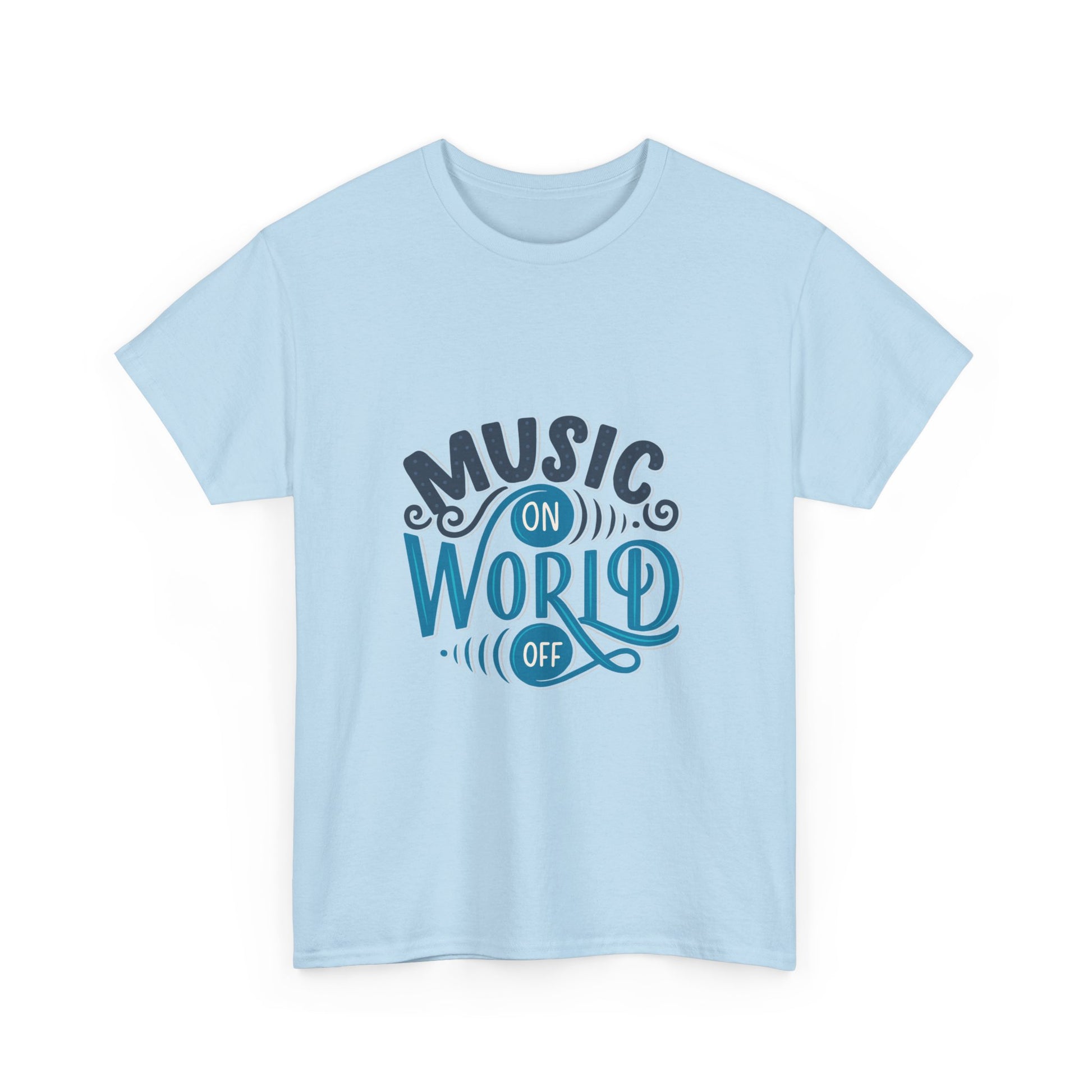 Music World Unisex Heavy Cotton Tee | Vibrant Graphic T-Shirt for Music Enthusiasts - ArtShirt Couture