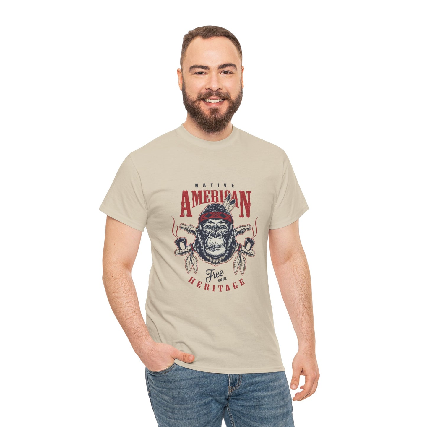 Native American graphic Unisex Heavy Cotton Tee - ArtShirt Couture