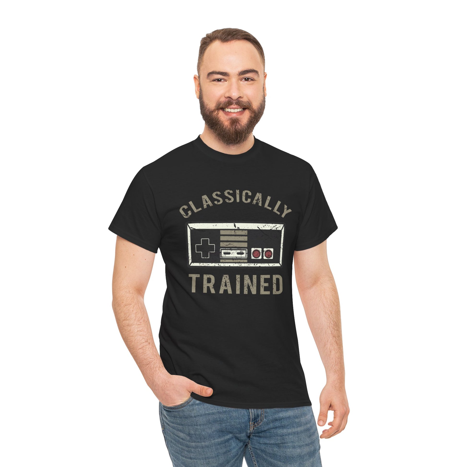 The Classically Trained and Distressed Unisex Heavy Cotton Tee | Vintage-Inspired Graphic T-Shirt for Art Lovers - ArtShirt Couture