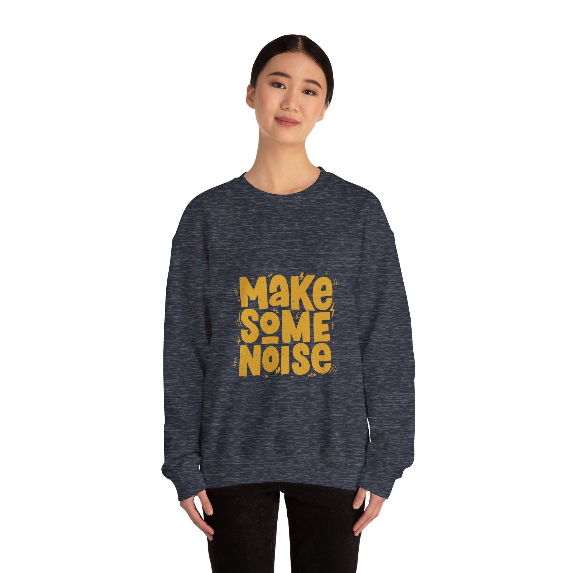 Make some noise Unisex Heavy Blend™ Crewneck Sweatshirt - ArtShirt Couture