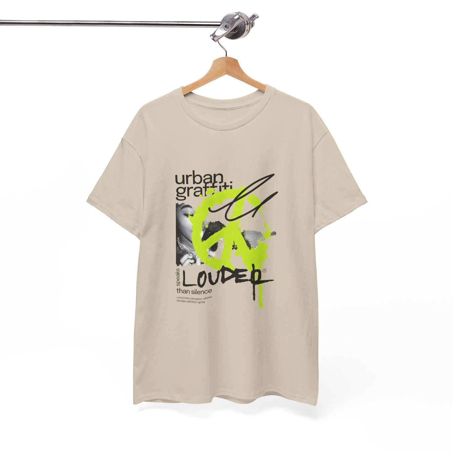 Urban Graffiti Unisex Heavy Cotton Tee | Stylish Graphic T-Shirt for Street Art Lovers - ArtShirt Couture