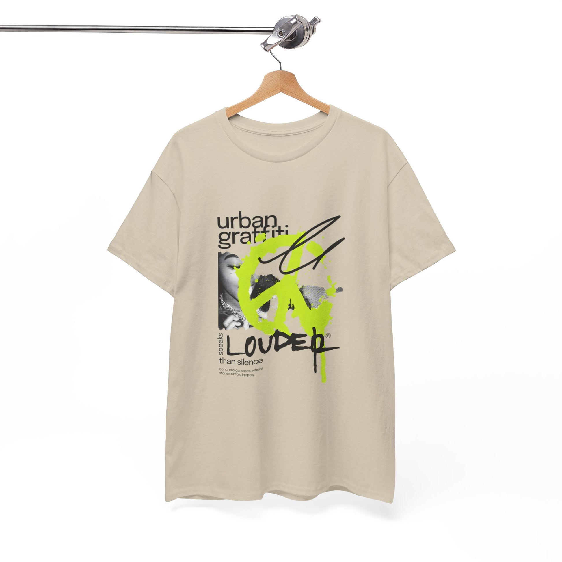 Urban Graffiti Unisex Heavy Cotton Tee | Stylish Graphic T-Shirt for Street Art Lovers - ArtShirt Couture