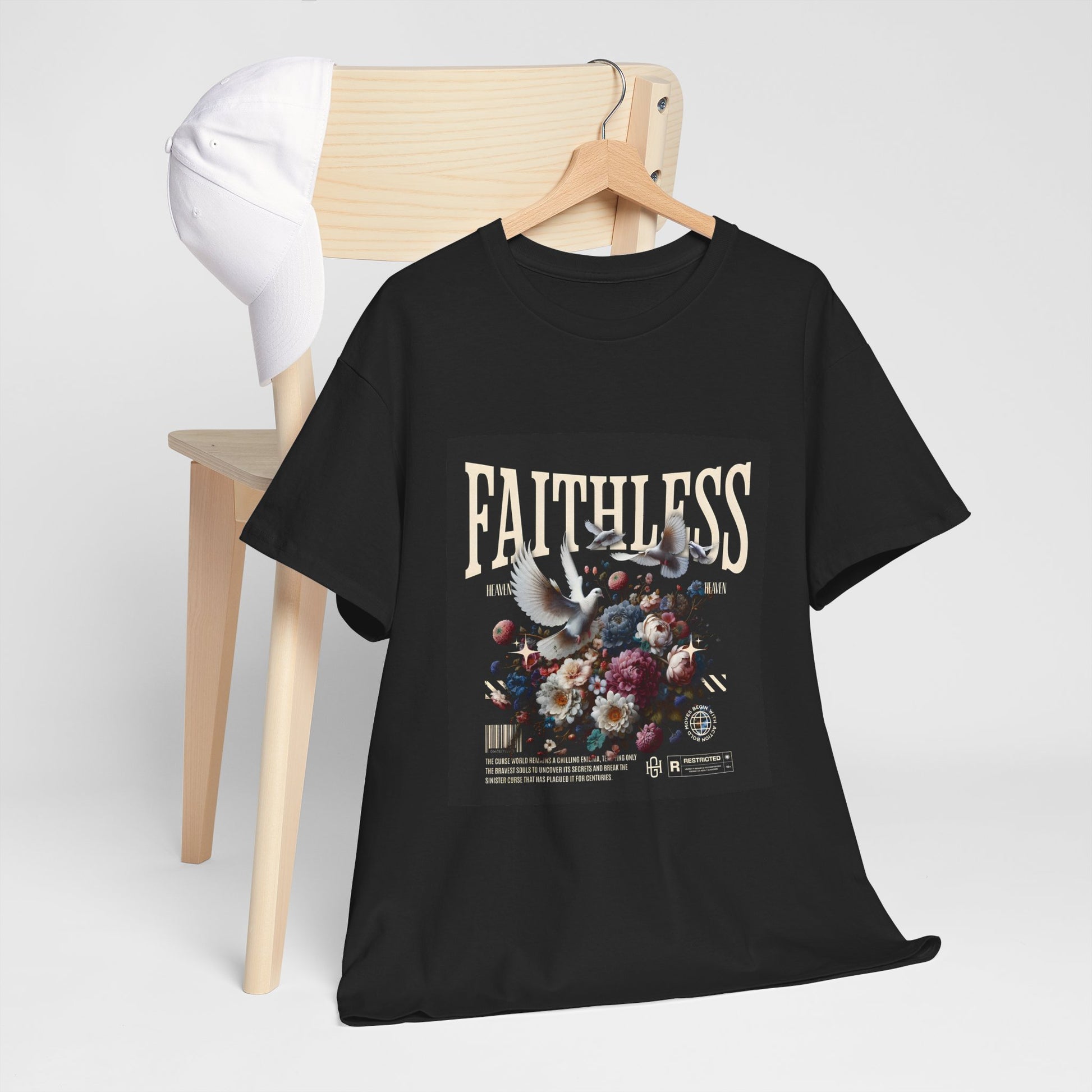 Faithless Unisex Heavy Cotton Tee | Edgy Graphic T-Shirt - Artshirtcouture