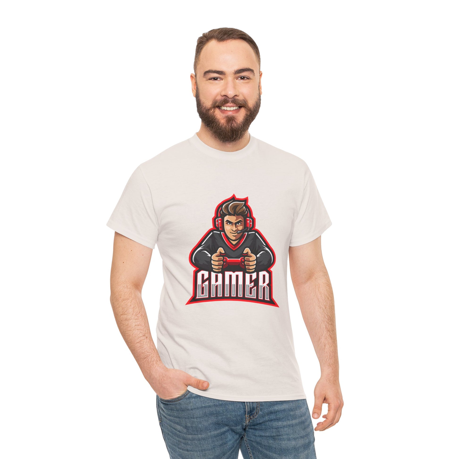 The Gamer Unisex Heavy Cotton Tee | Stylish Graphic T-Shirt for Gaming Enthusiasts - ArtShirt Couture