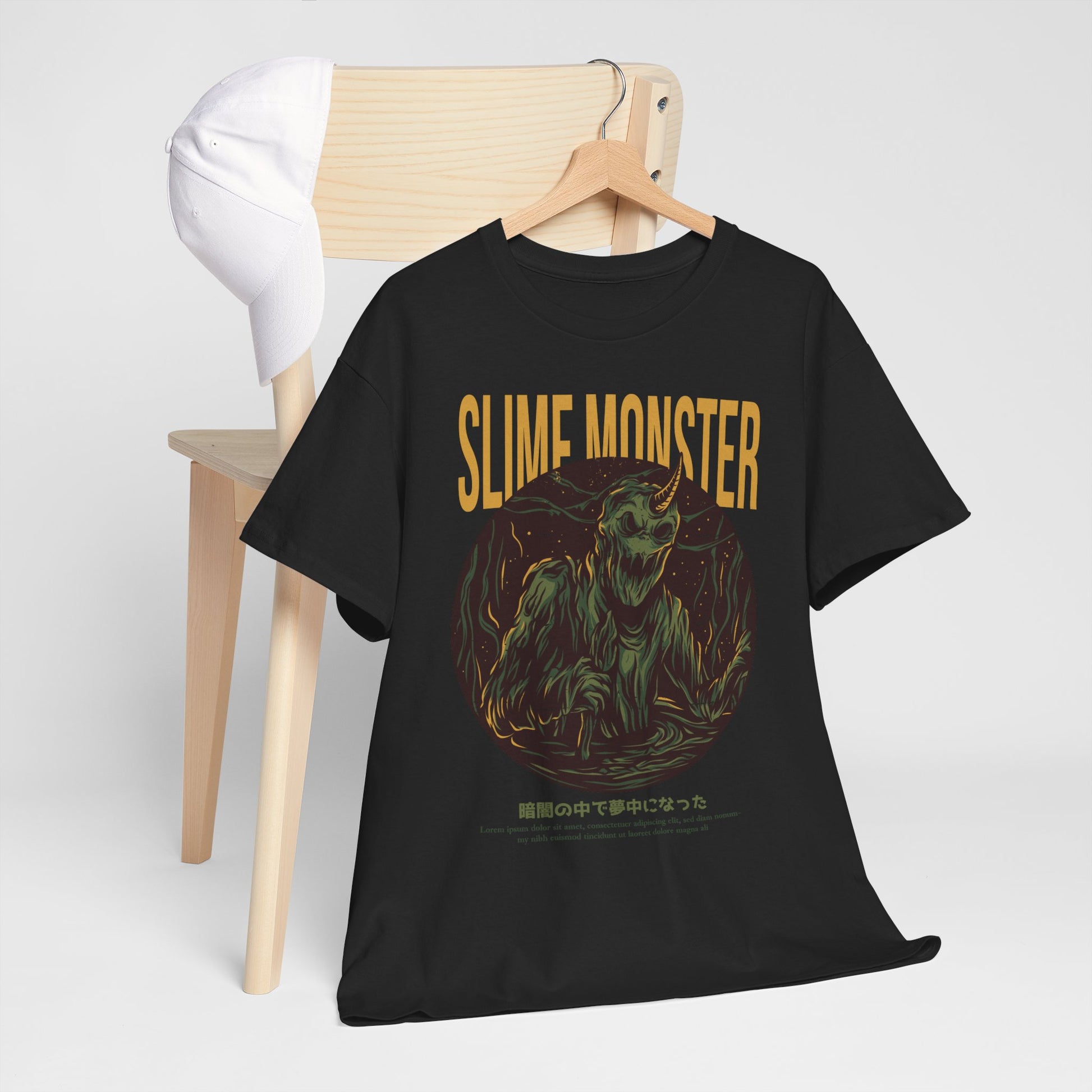 Slime Monster Unisex Heavy Cotton Tee | Fun Graphic T-Shirt for Kids and Monster Lovers - ArtShirt Couture