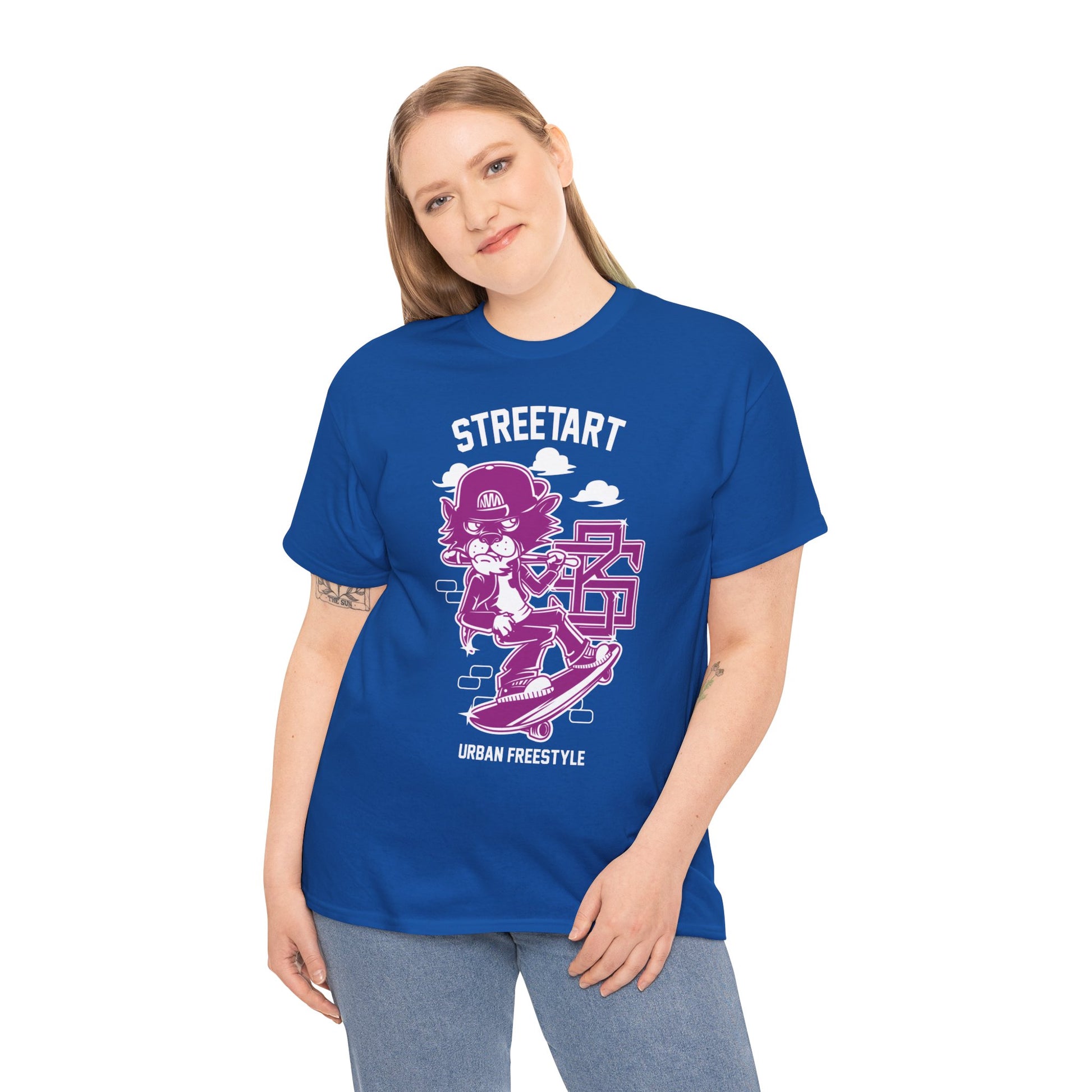 Streetart Urban Style Unisex Heavy Cotton Tee | Trendy Graphic T-Shirt for Urban Fashion Lovers - ArtShirt Couture