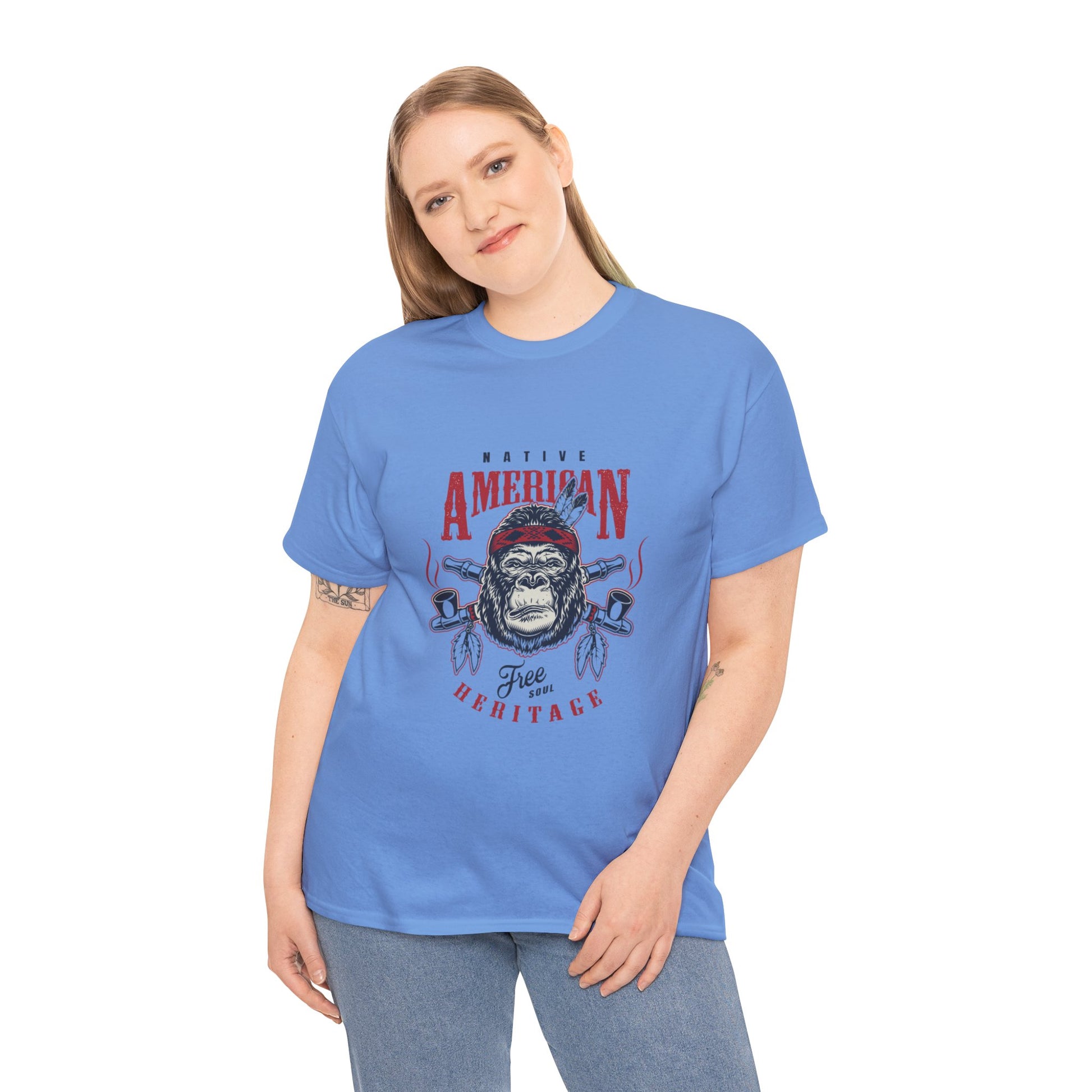 Native American graphic Unisex Heavy Cotton Tee - ArtShirt Couture