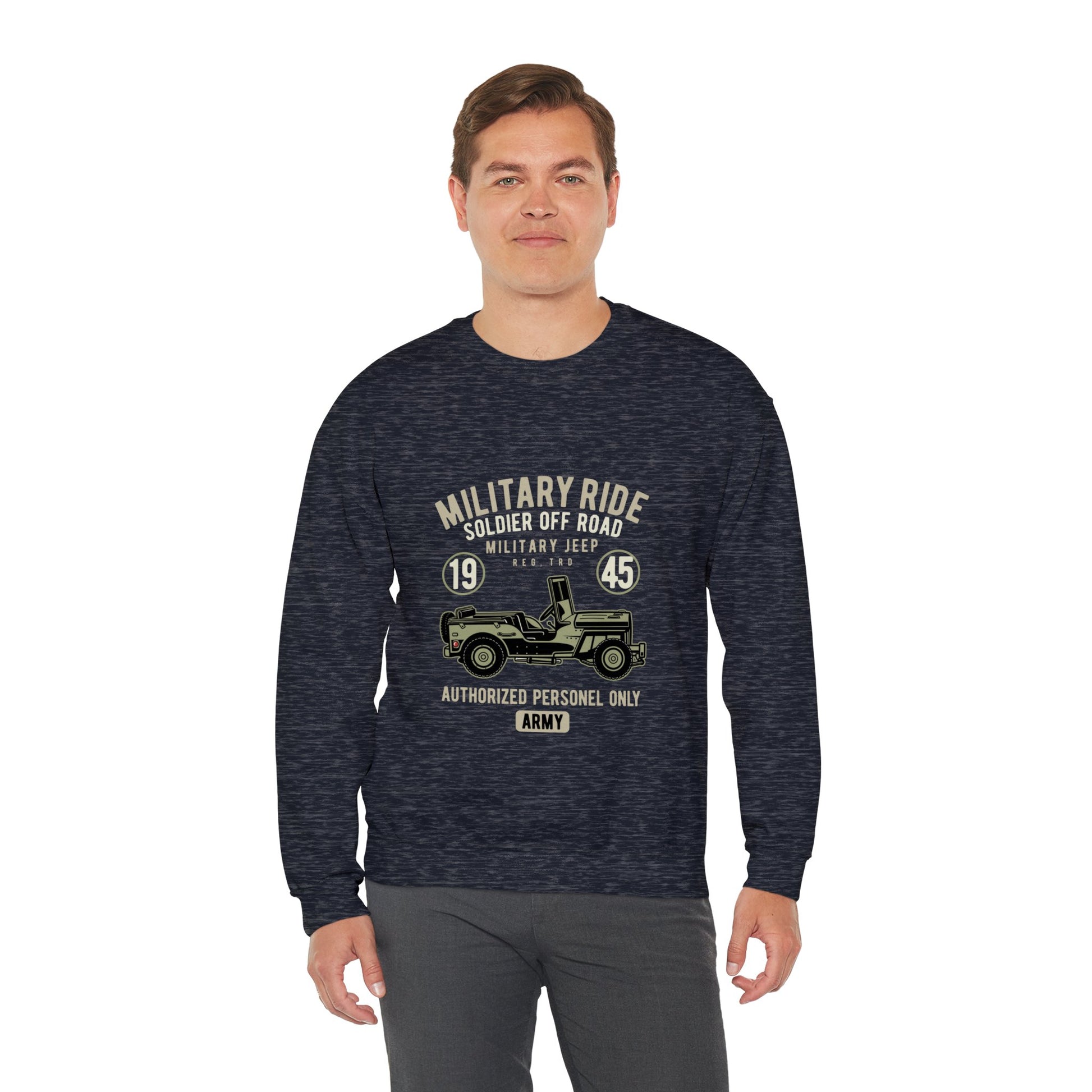 Military ride Unisex Heavy Blend™ Crewneck Sweatshirt - ArtShirt Couture