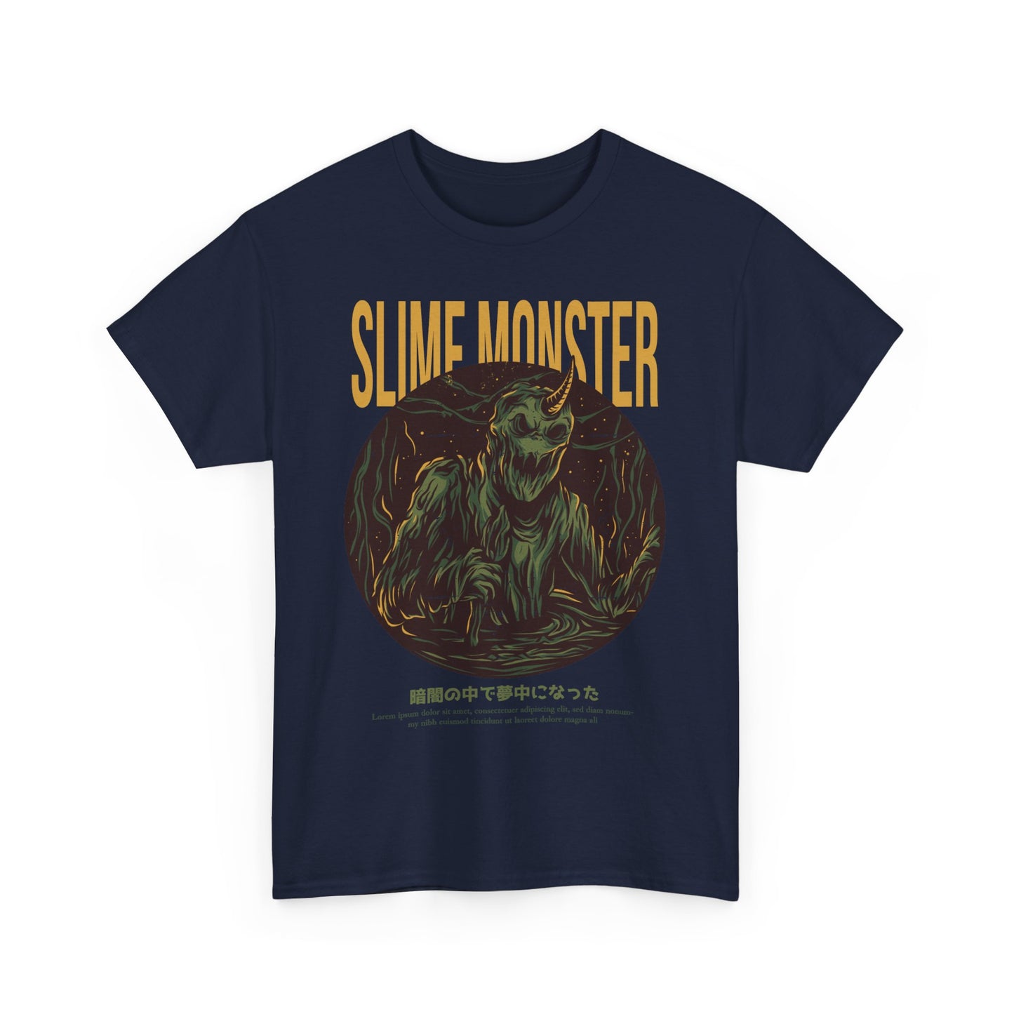 Slime Monster Unisex Heavy Cotton Tee | Fun Graphic T-Shirt for Kids and Monster Lovers - ArtShirt Couture