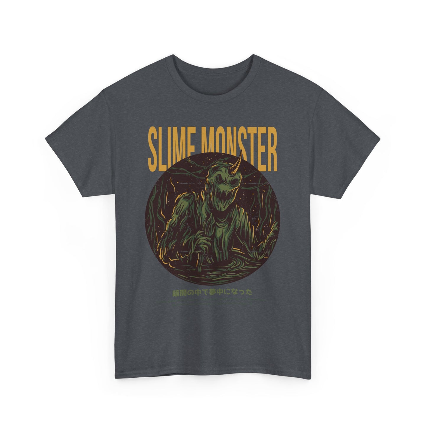Slime Monster Unisex Heavy Cotton Tee | Fun Graphic T-Shirt for Kids and Monster Lovers - ArtShirt Couture