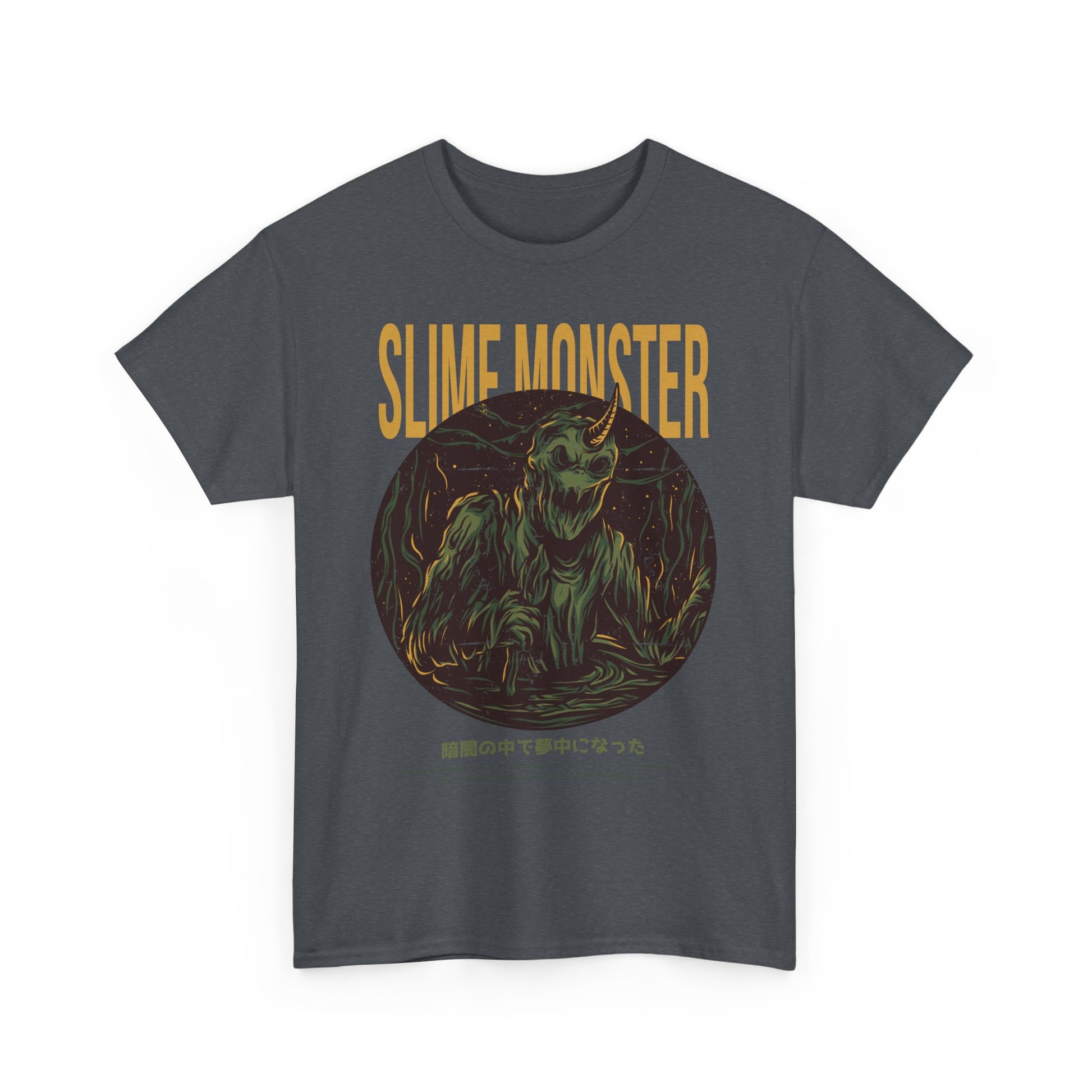 Slime Monster Unisex Heavy Cotton Tee | Fun Graphic T-Shirt for Kids and Monster Lovers - ArtShirt Couture