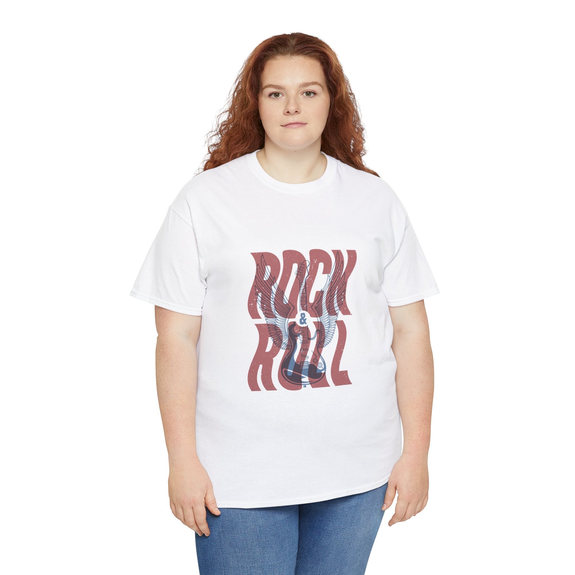 Rock 'N' Roll Unisex Heavy Cotton Tee | Classic Graphic T-Shirt for Music Lovers - ArtShirt Couture