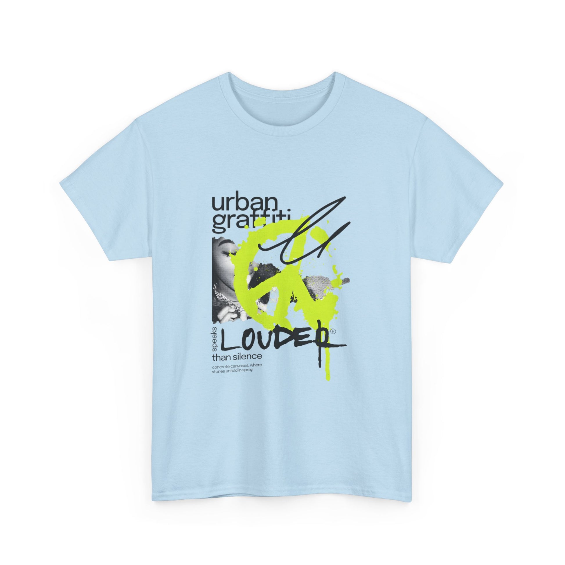 Urban Graffiti Unisex Heavy Cotton Tee | Stylish Graphic T-Shirt for Street Art Lovers - ArtShirt Couture