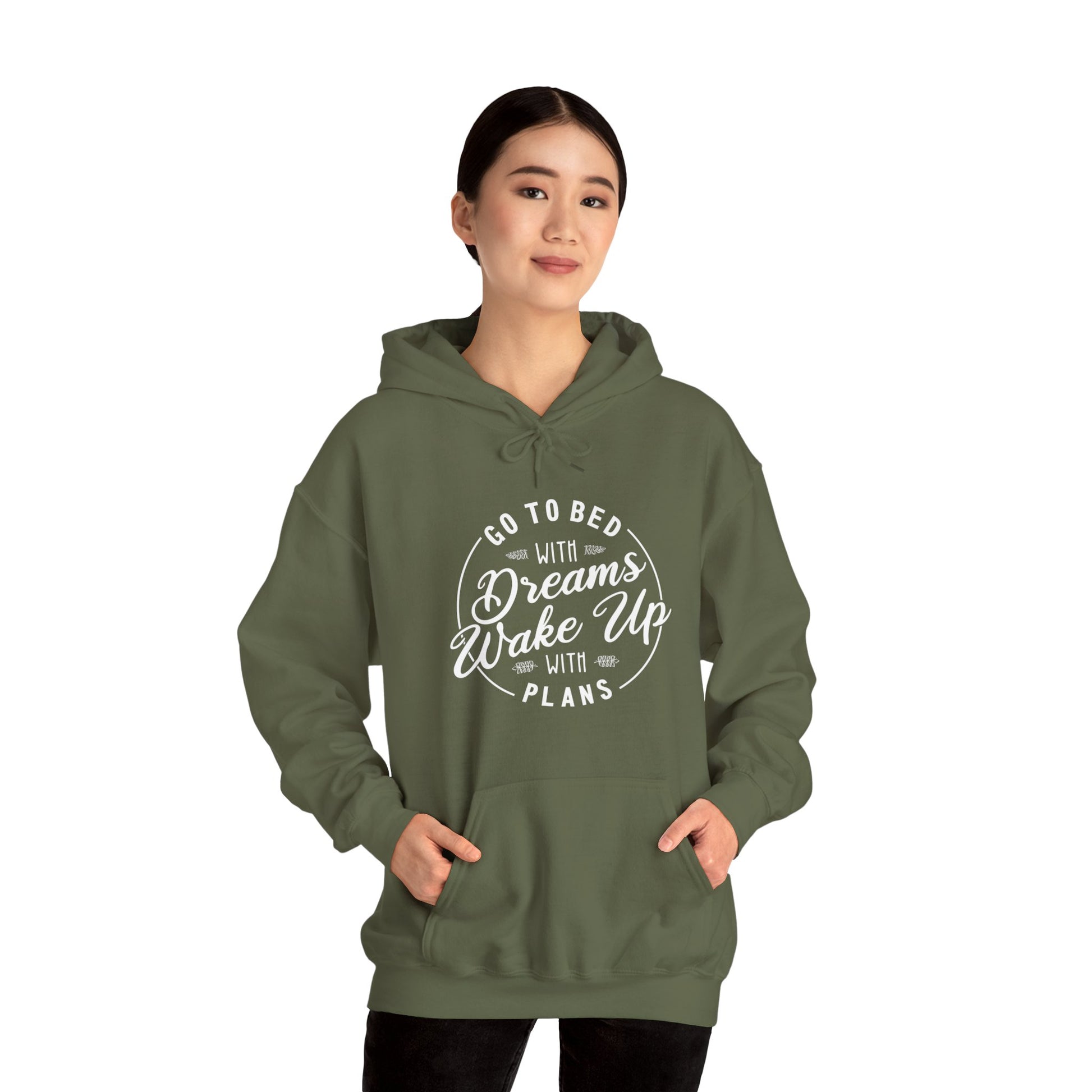 Go to Bed with Dreams, Wake Up with Plans | Hoodie Unisex ArtShirt Couture