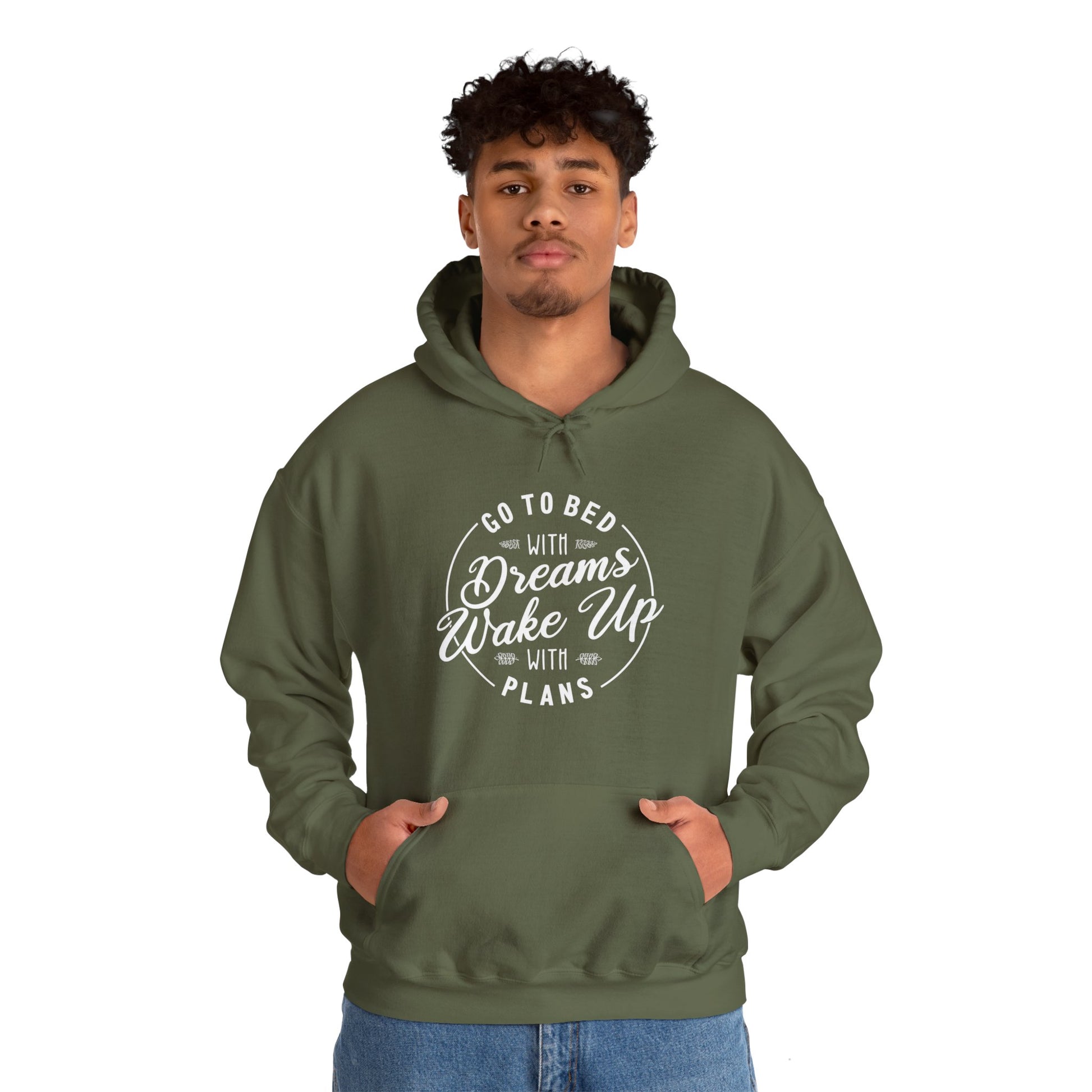 Go to Bed with Dreams, Wake Up with Plans | Hoodie Unisex ArtShirt Couture